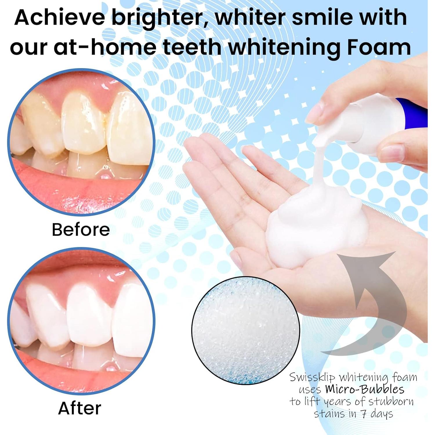 Espuma Blanqueadora de Dientes Swissklip | 47.86 g | Sabor Menta