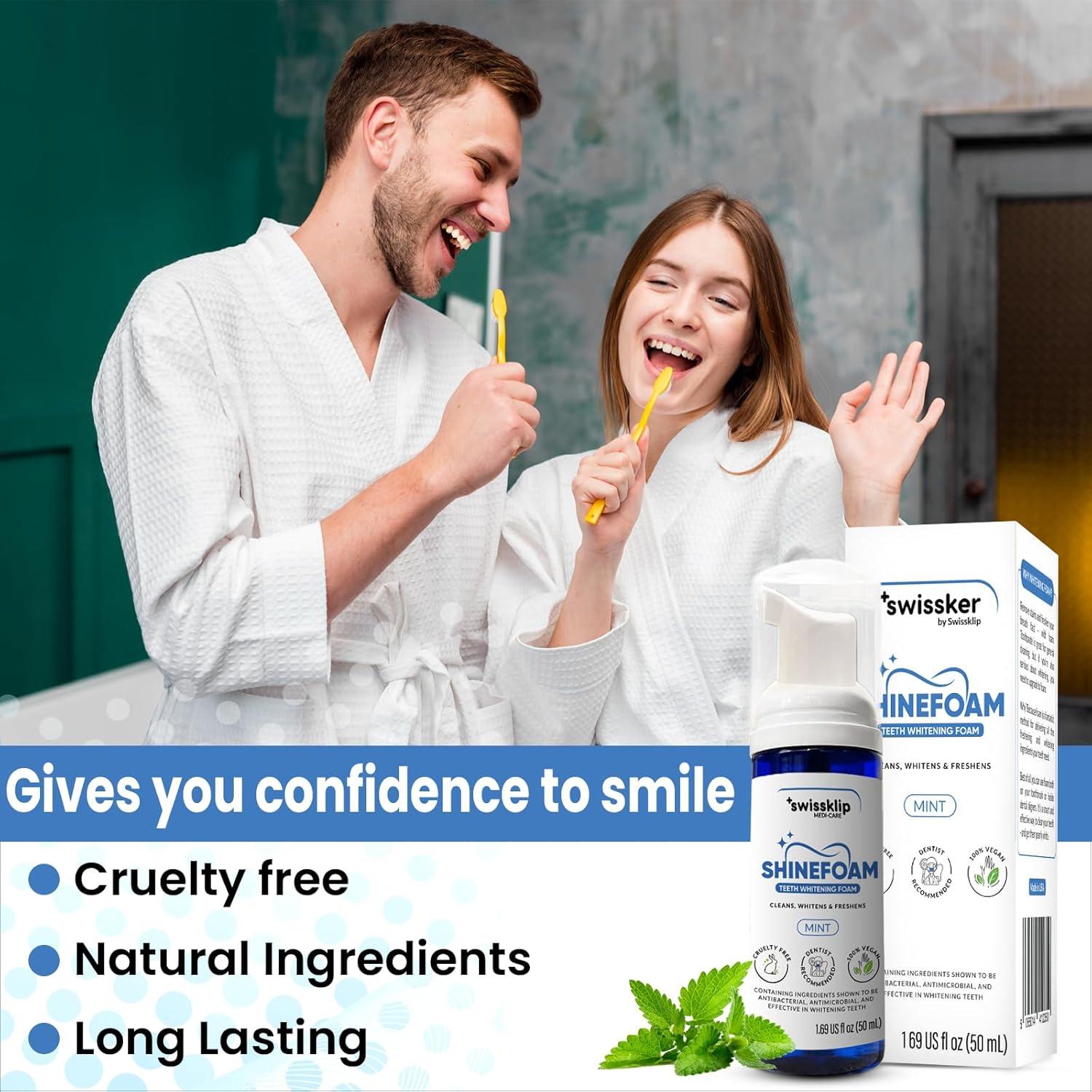 Espuma Blanqueadora de Dientes Swissklip | 47.86 g | Sabor Menta