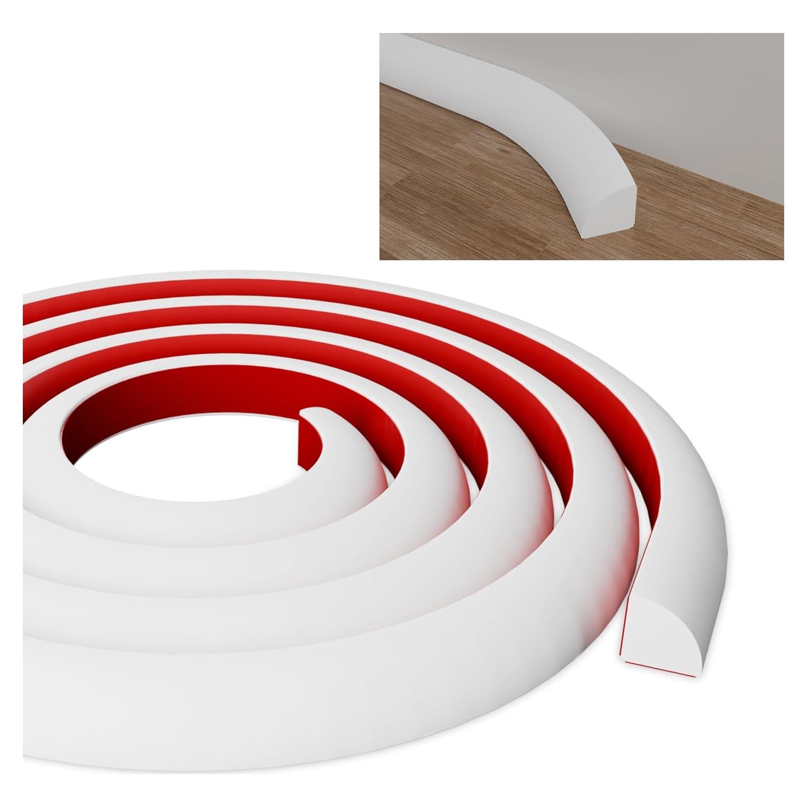 Moldura de goma flexible autoadhesiva Lauyeboho 10 pies