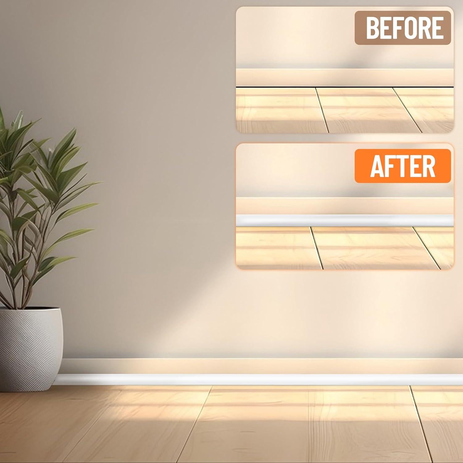 Moldura de goma flexible autoadhesiva Lauyeboho 10 pies