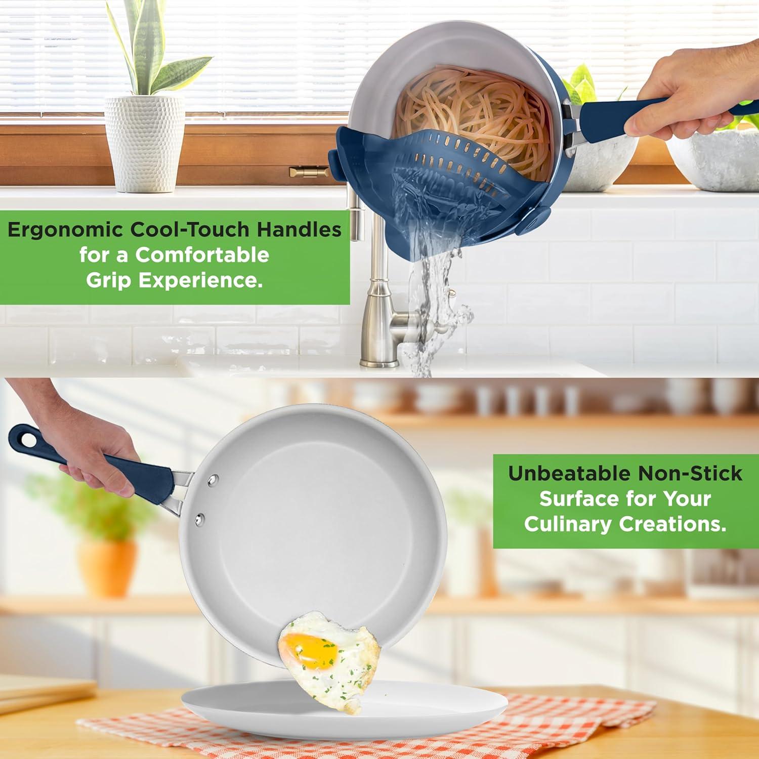 Juego de Utensilios de Cocina NutriChef 14 Piezas Azul