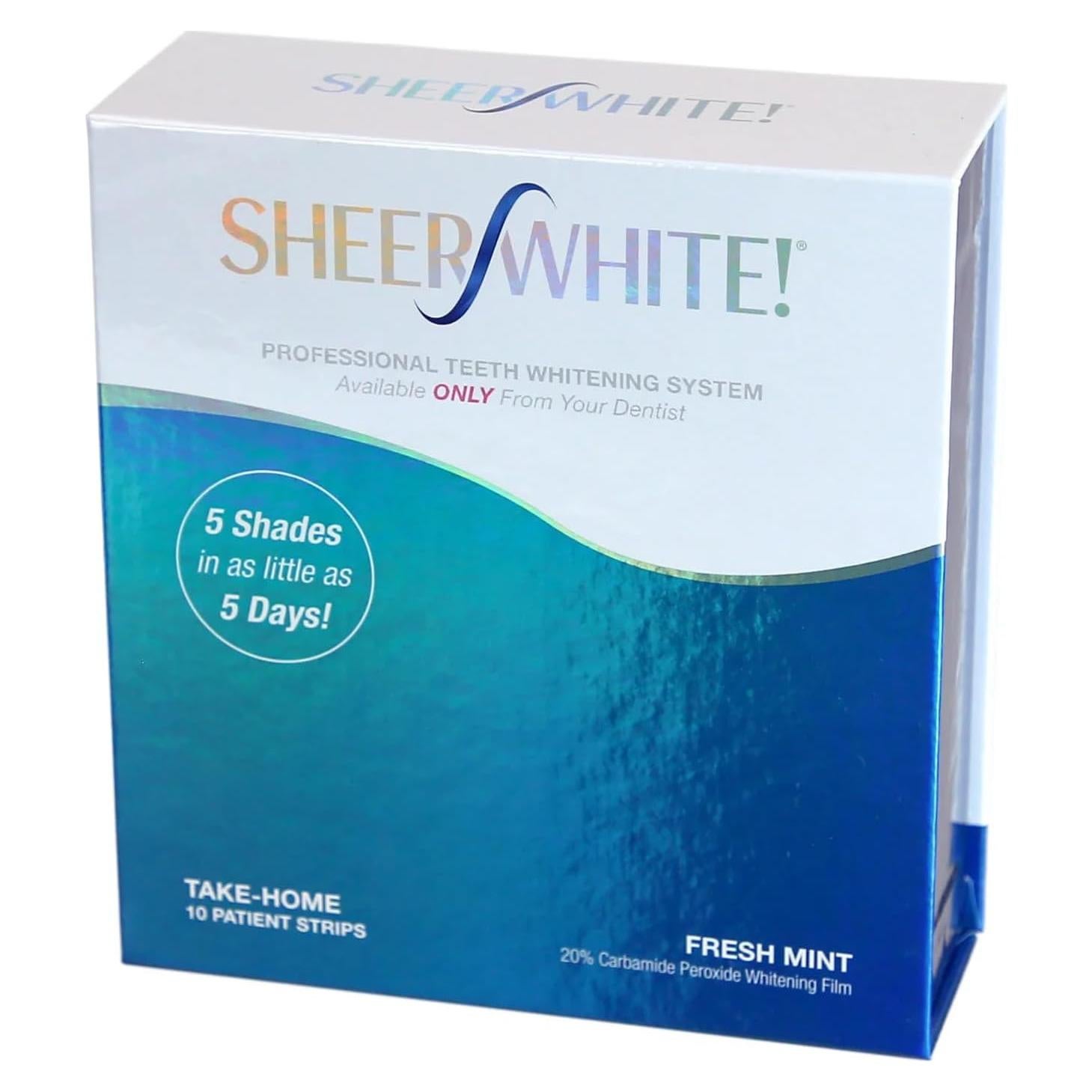 Tiras de Blanqueamiento Dental Sheer White 20% - 1 Paquete
