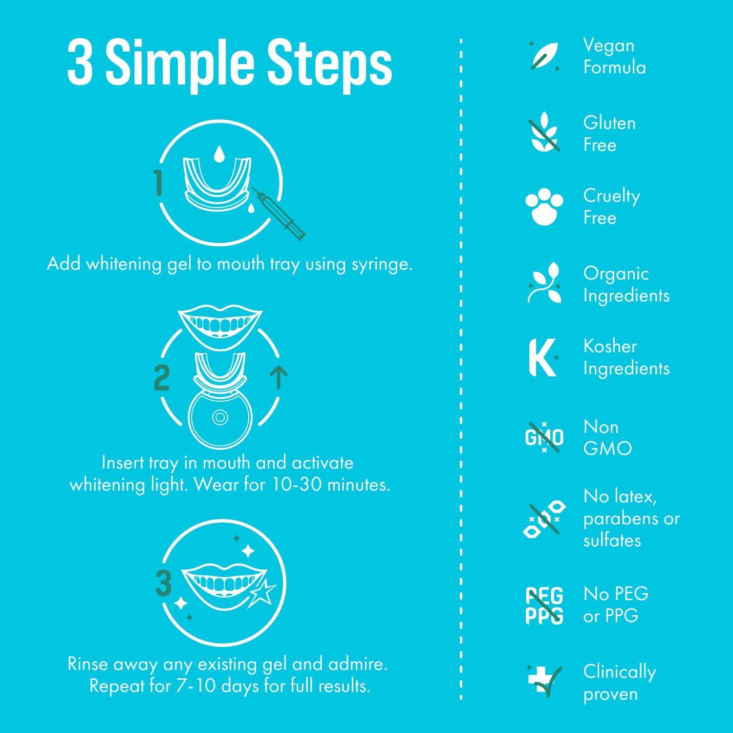 Kit Blanqueador de Dientes Cali White con Luz LED