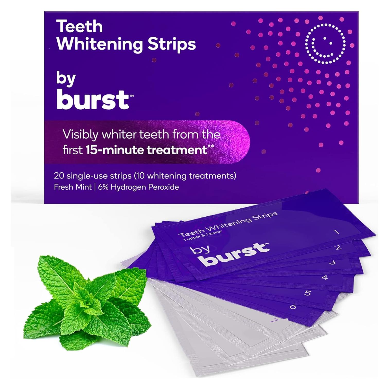 Kit de Tiras Blanqueadoras BURST para Dientes Sensibles - 10 Tratamientos