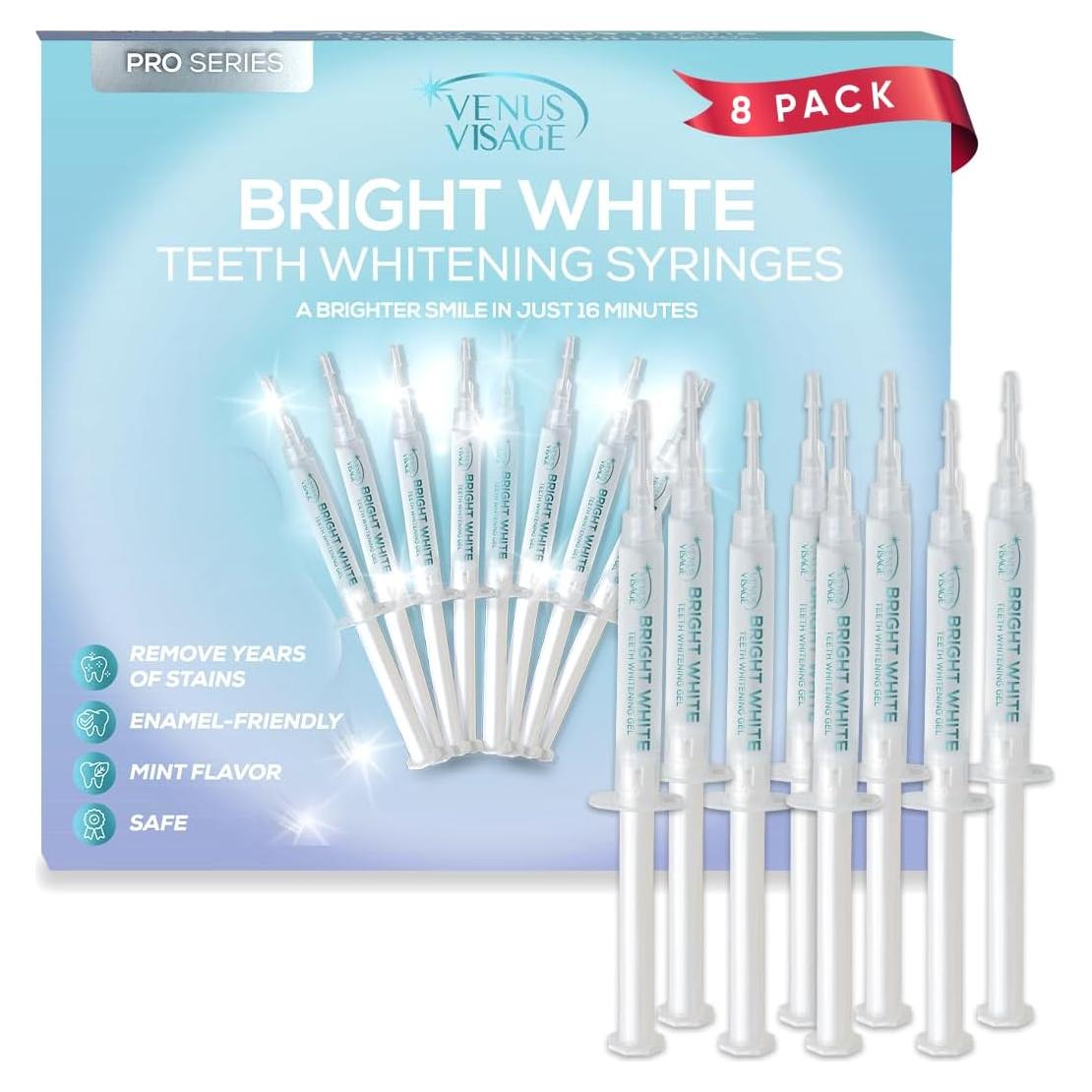 Kit de gel blanqueador dental Venus Visage 8 paquetes 35%