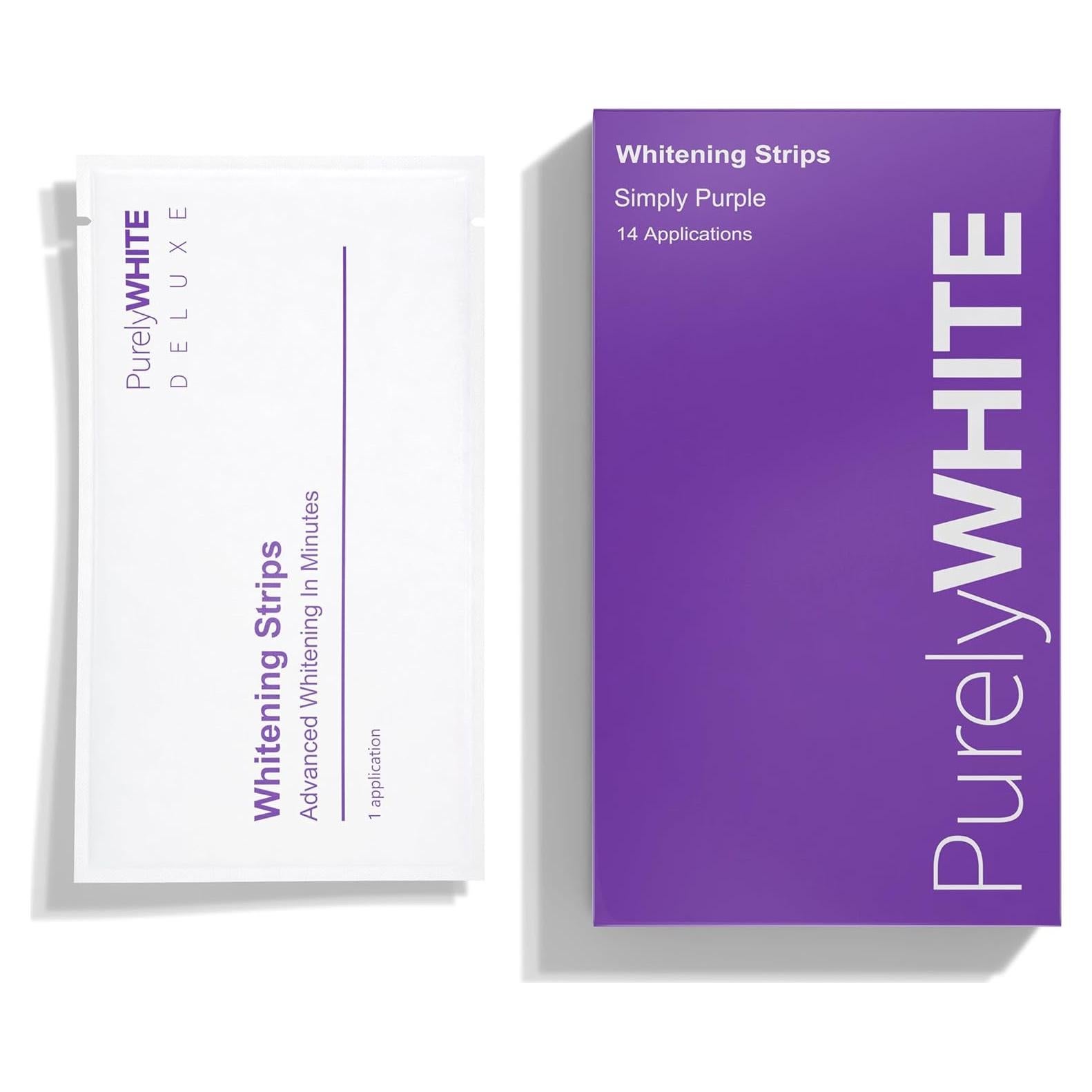 Tiras Blanqueadoras Moradas PurelyWHITE - 28 Tiras Seguras