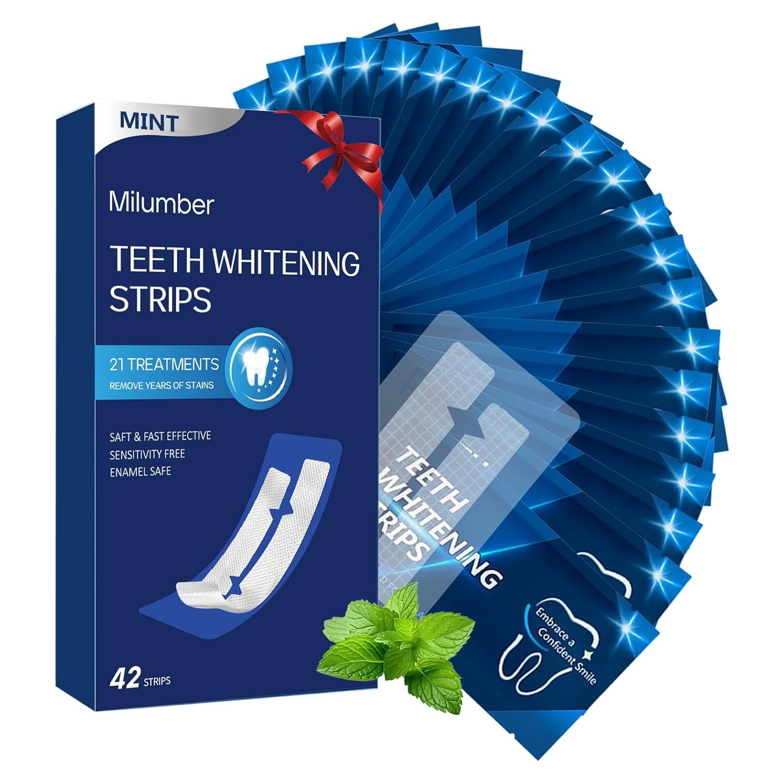 Tiras Blanqueadoras Milumber para Dientes Sensibles 42 Tiras