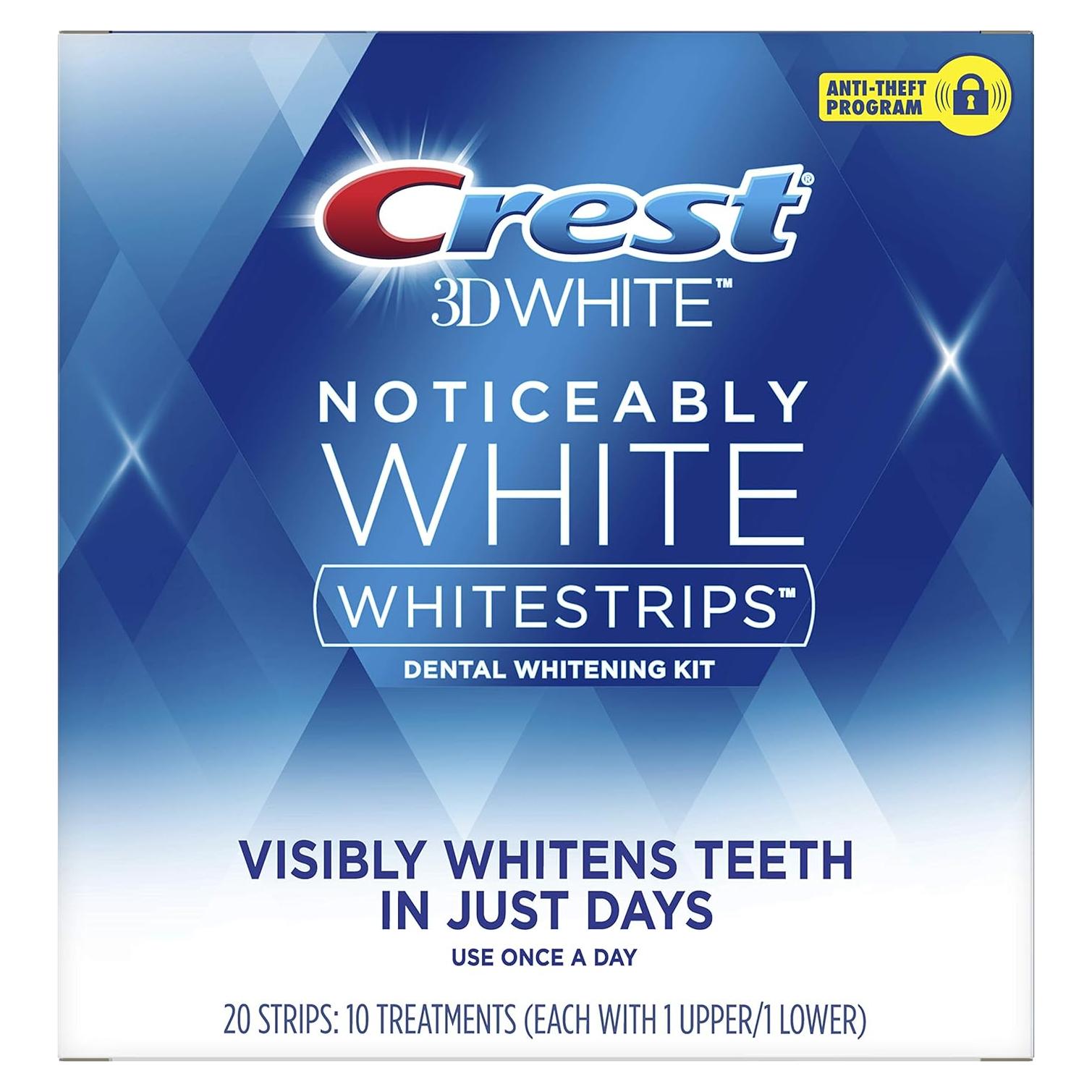 Crest Tiras Blanqueadoras Dientes Notablemente Blanco 20 Pzas