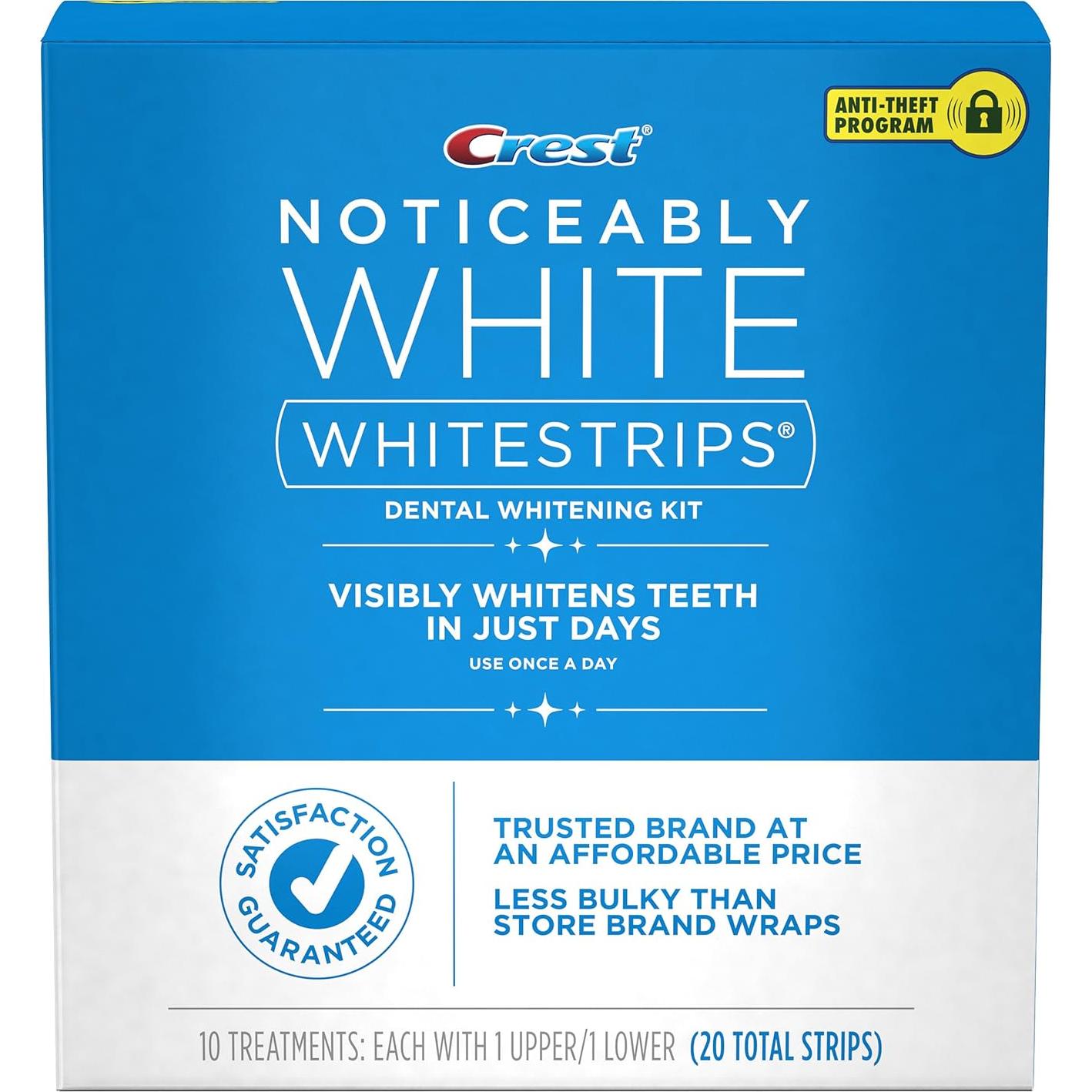 Crest Tiras Blanqueadoras Dientes Notablemente Blanco 20 Pzas