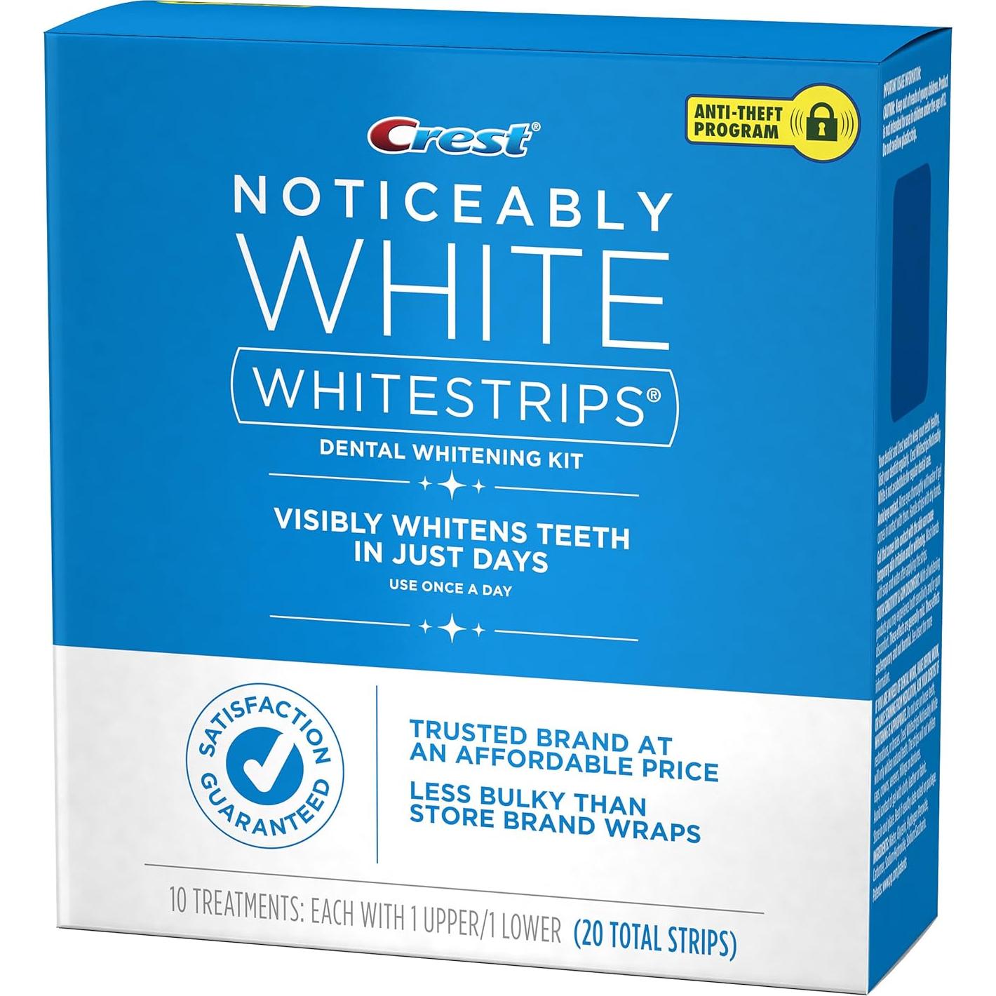 Crest Tiras Blanqueadoras Dientes Notablemente Blanco 20 Pzas