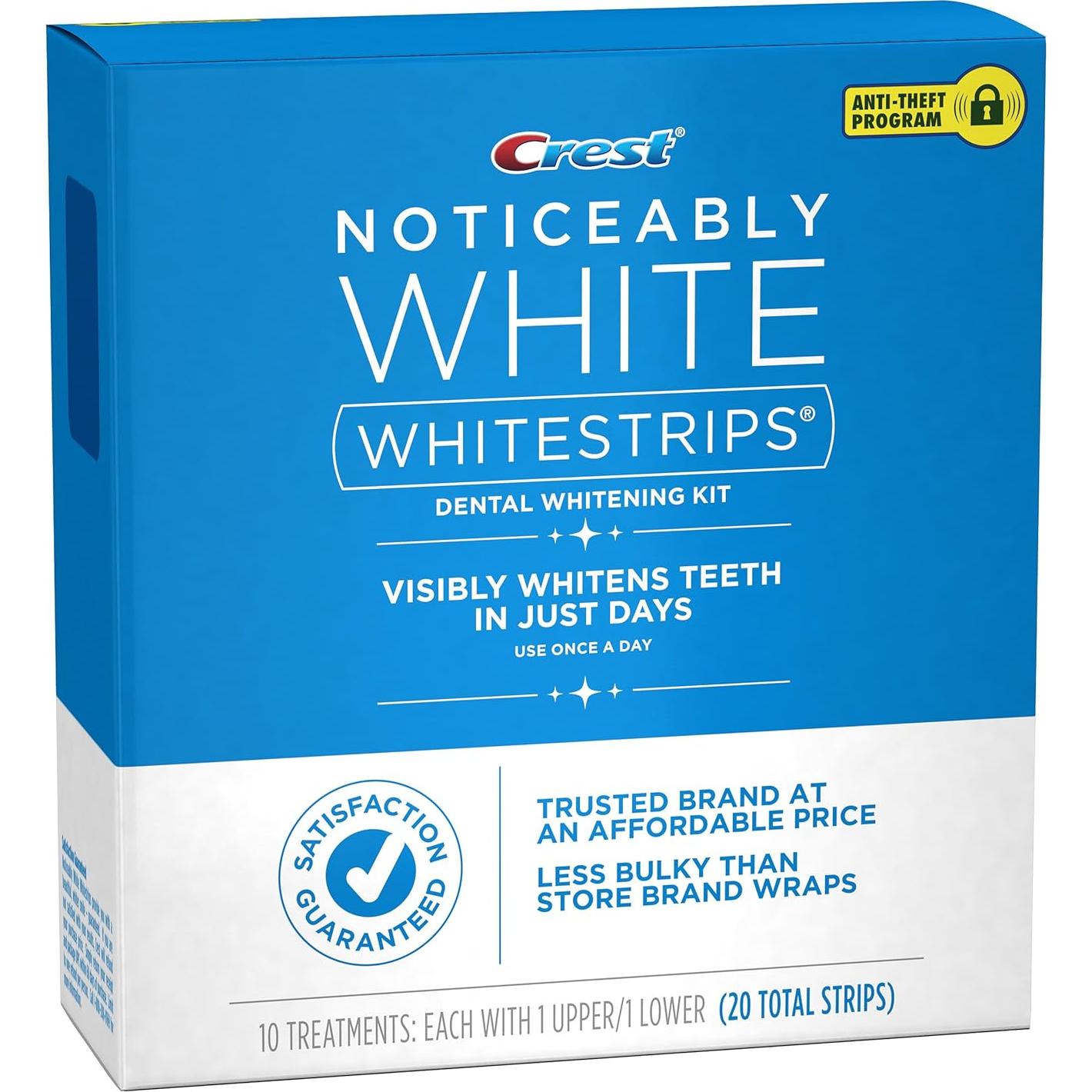 Crest Tiras Blanqueadoras Dientes Notablemente Blanco 20 Pzas