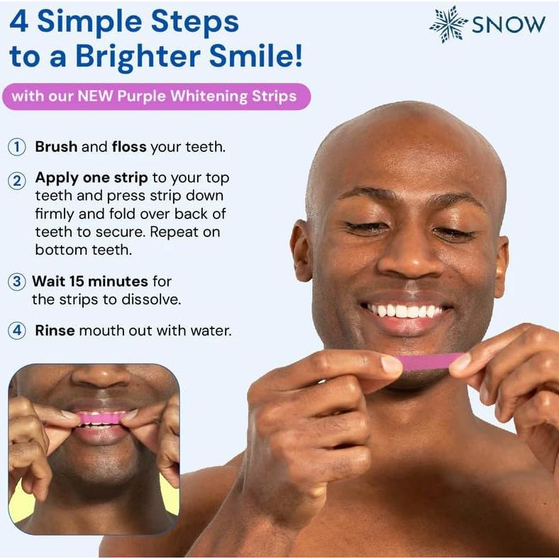 Tiras Blanqueadoras Snow Diamond 42 Tratamientos Dientes Sensibles