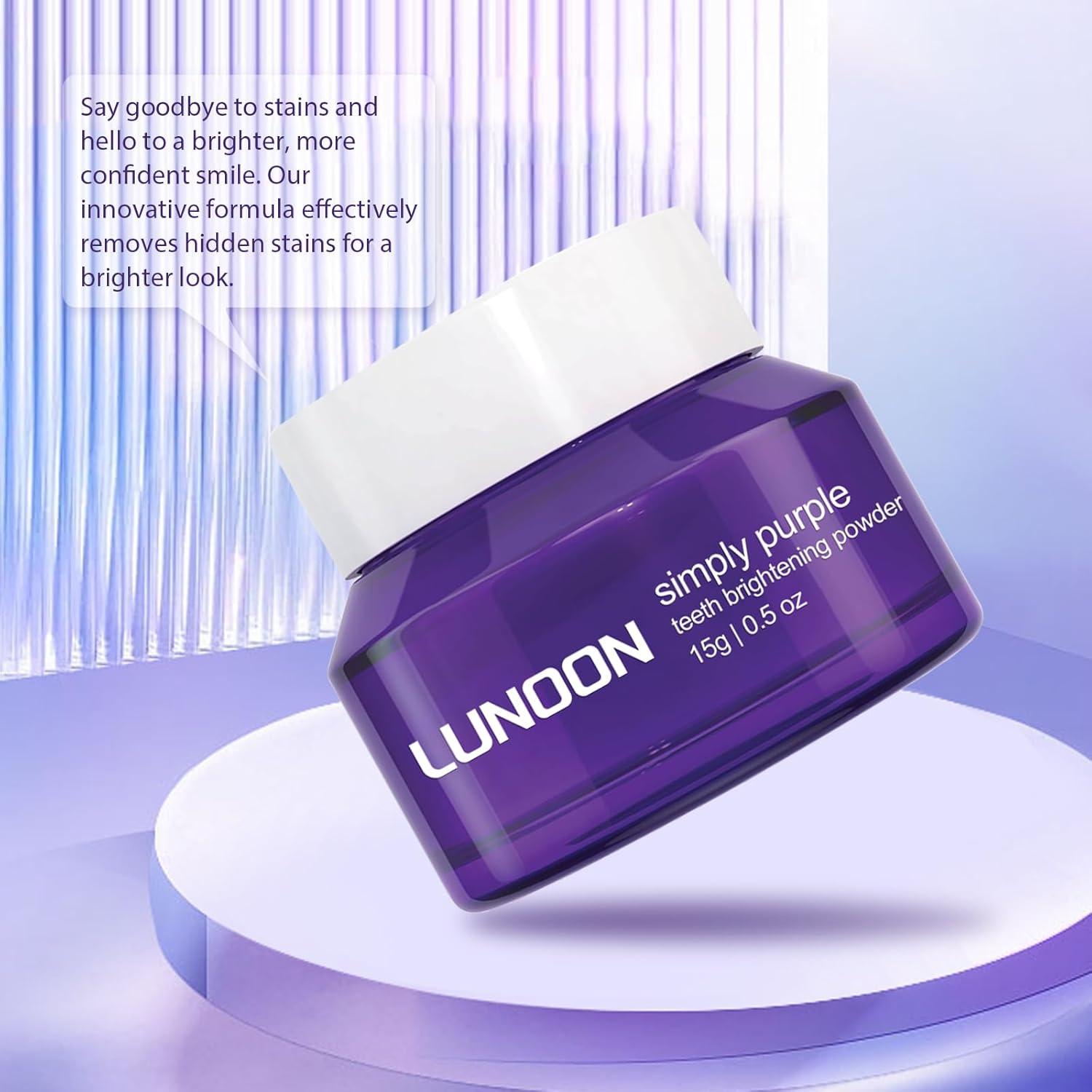 LUNOON Polvo Blanqueador de Dientes - Fórmula Natural y Efectiva