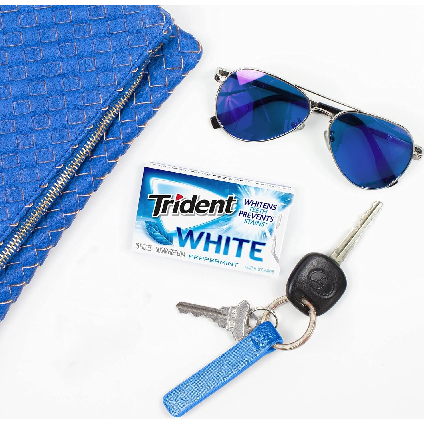 Chicle Trident Blanco Menta Sin Azúcar 144 Piezas