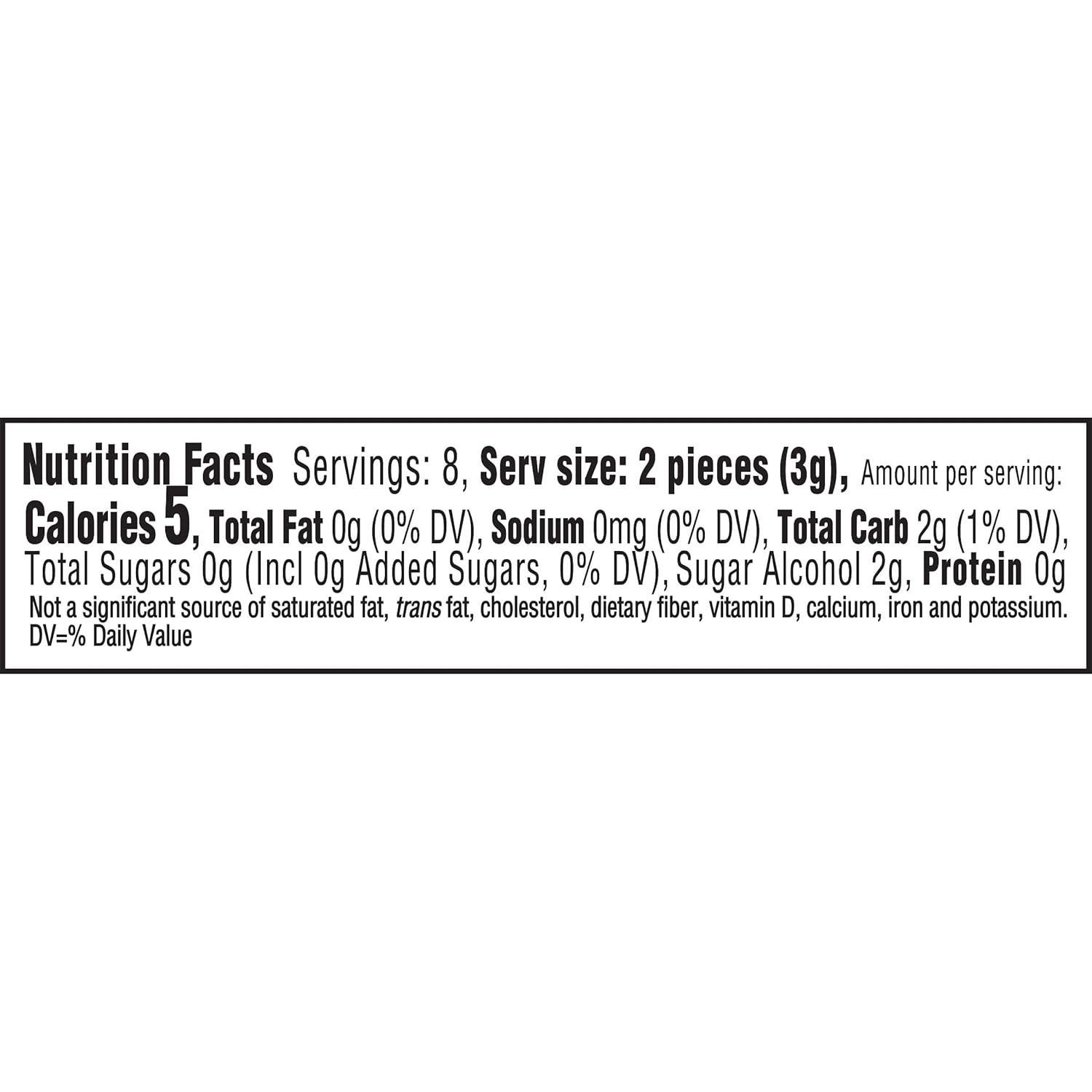 Chicle Trident Blanco Menta Sin Azúcar 144 Piezas