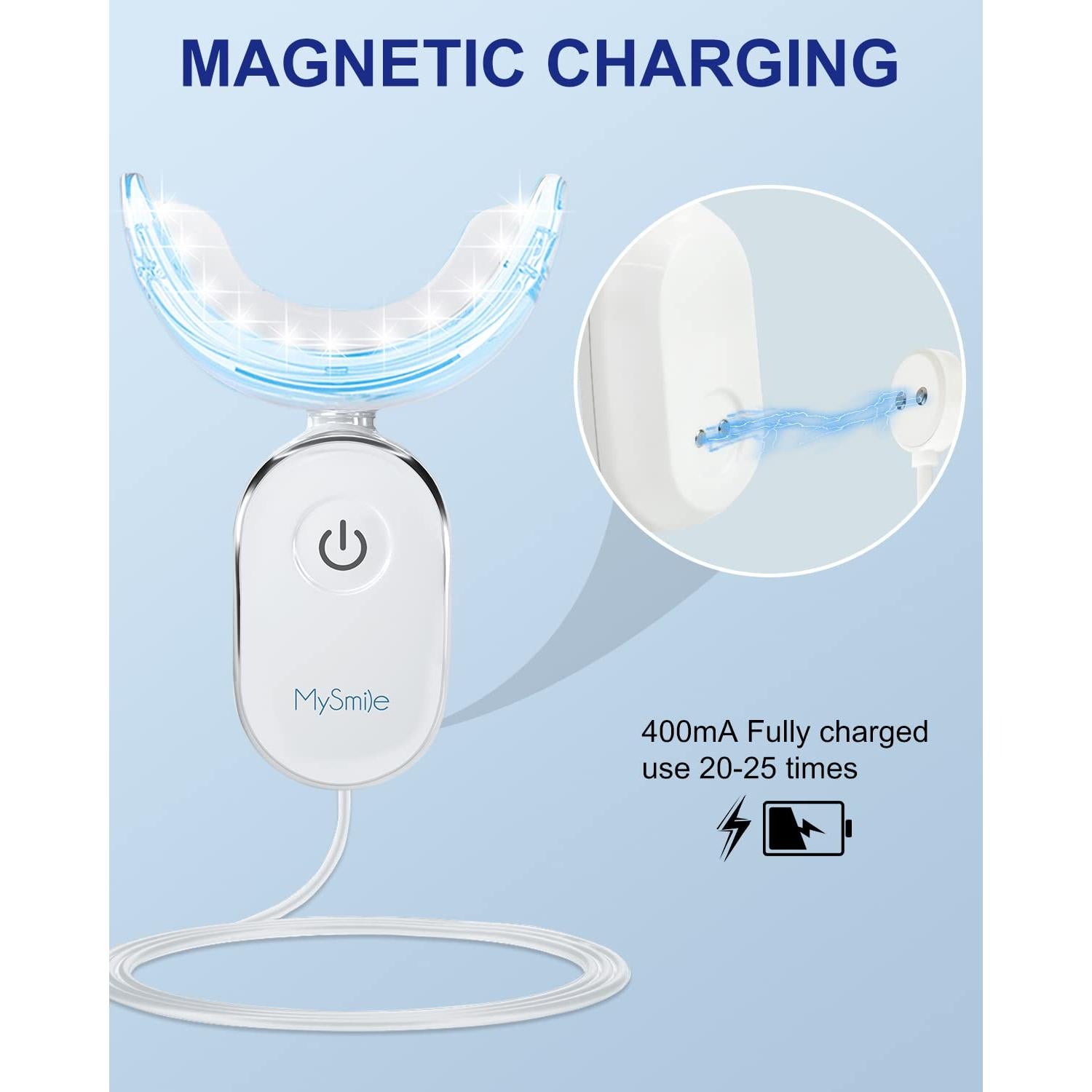 MySmile Luz LED Blanqueamiento Dental 28 LED Cargador USB