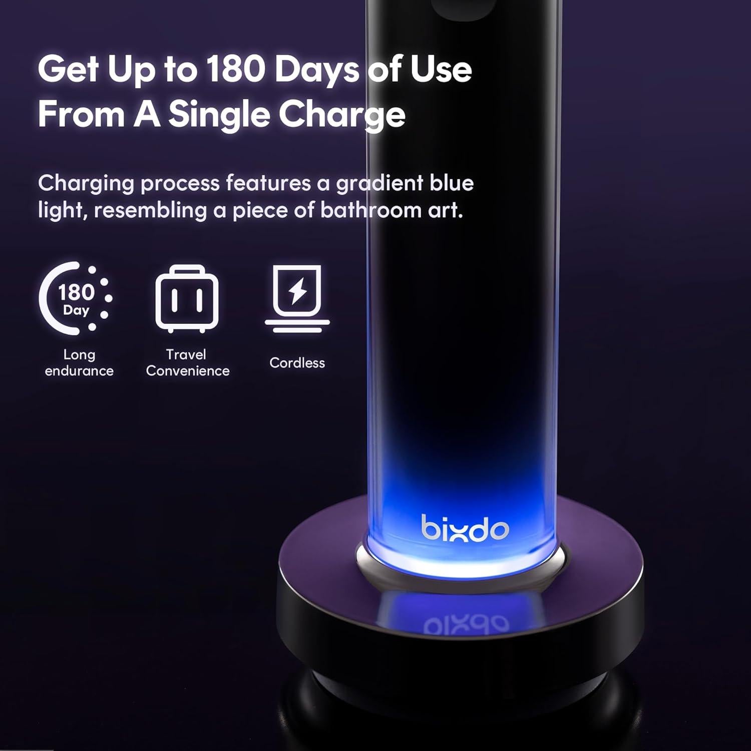 Cepillo de Dientes Eléctrico bixdo W60 Blanqueador 2 en 1