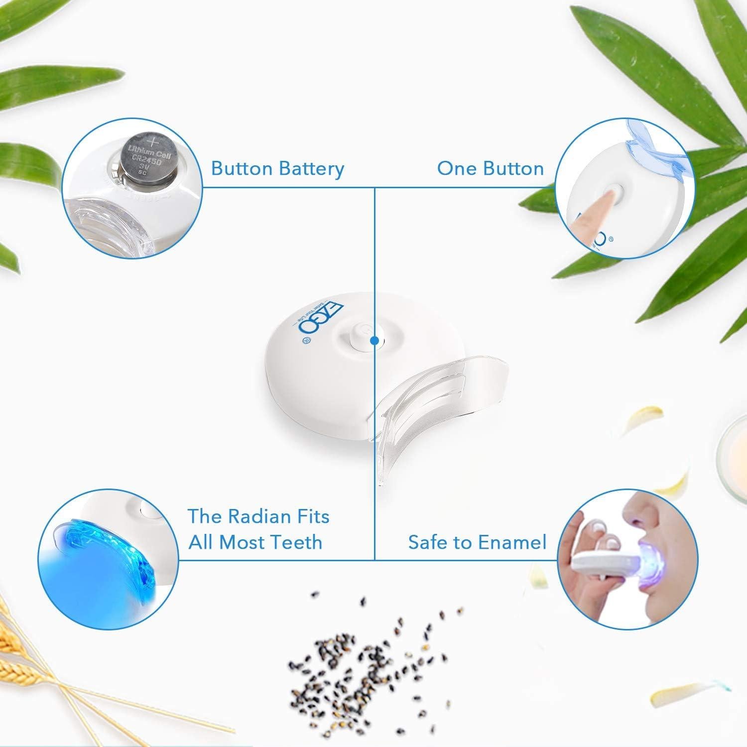 Luces Aceleradoras LED Blanqueamiento Dental EZGO, 5 Bombillas