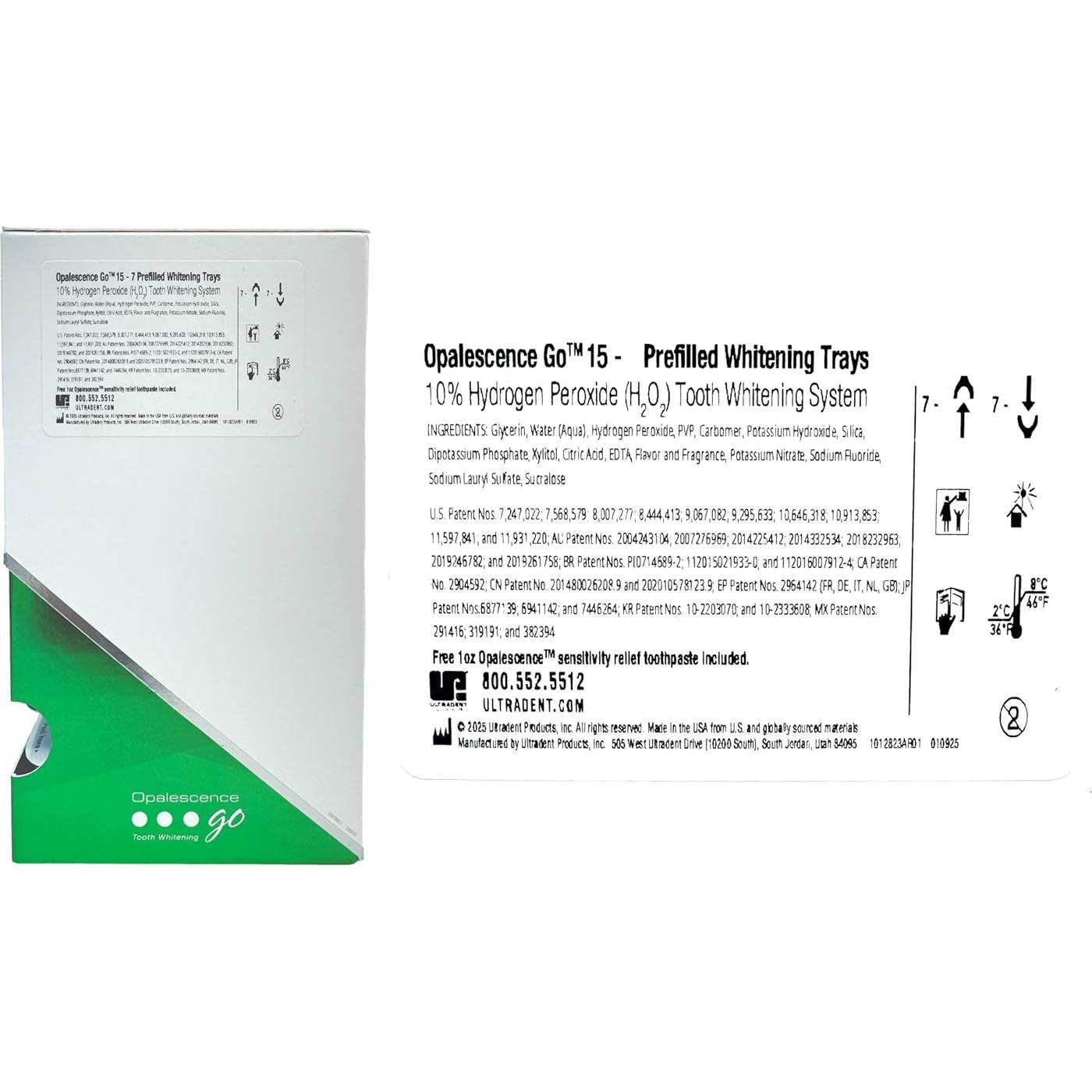 Blanqueamiento Dental Opalescence Go 15 PF - 10 Tratamientos