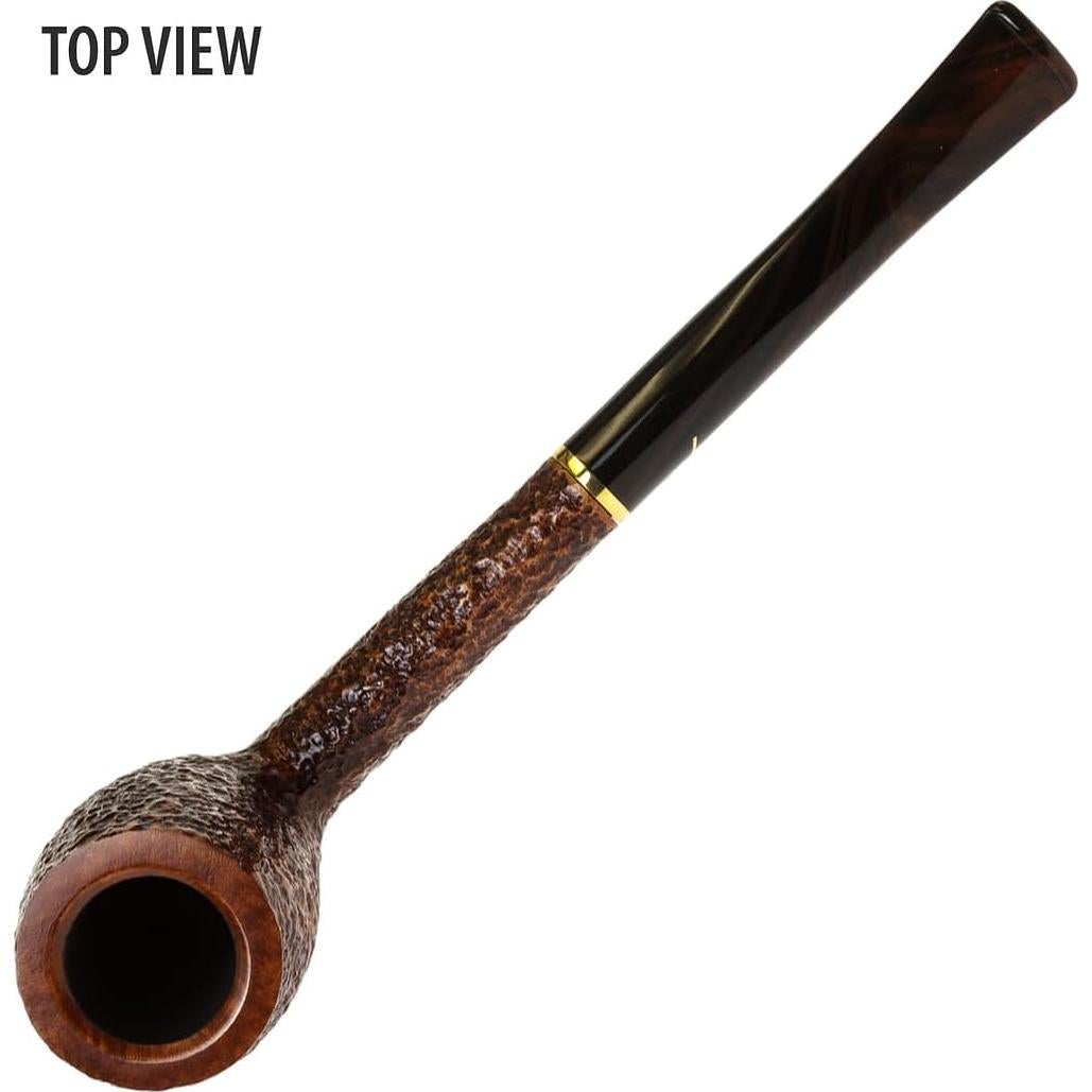Pipa Savinelli Bing's Rustificada Billiard Hecha a Mano