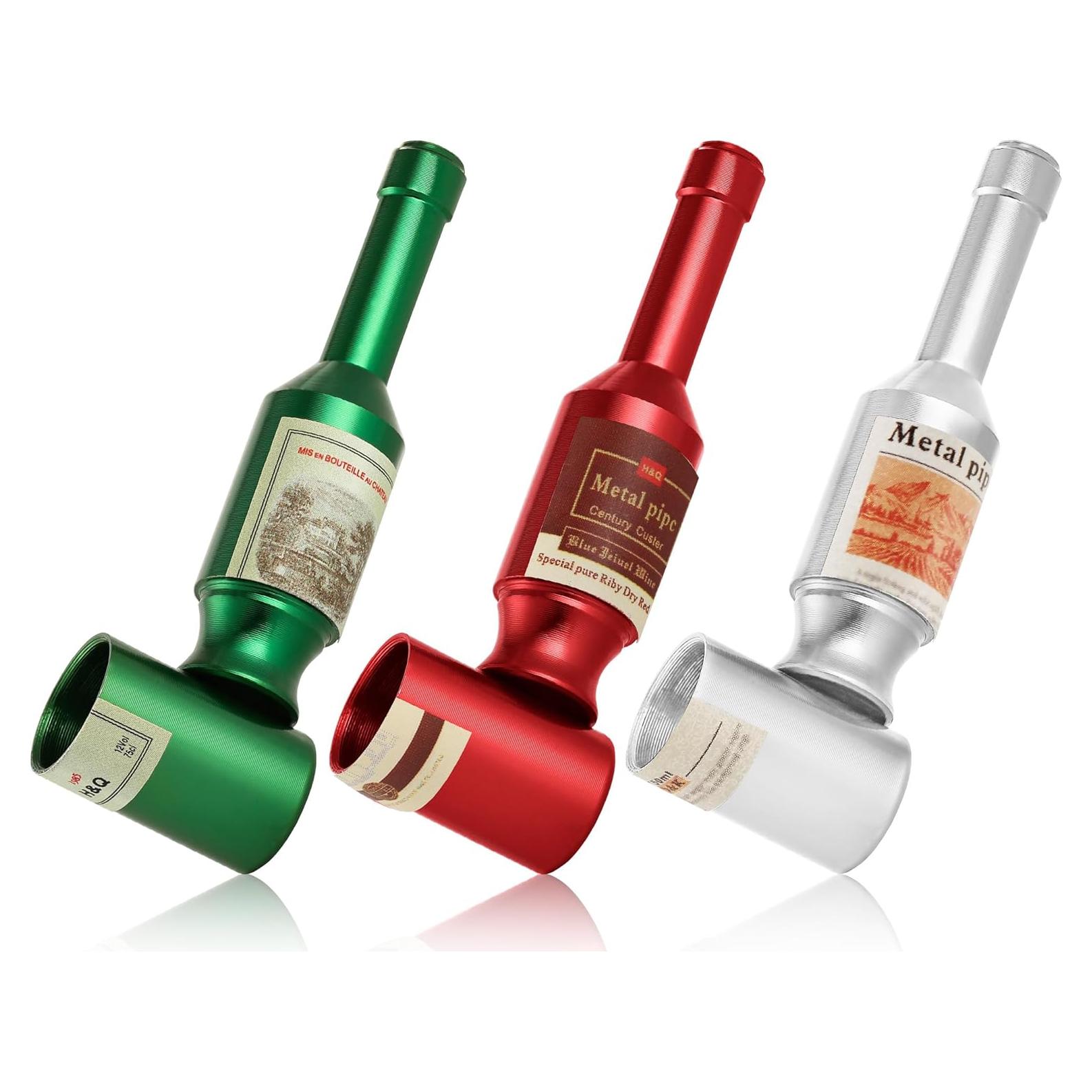 Juego de Pipas de Tabaco Sivanpa 3PCS - Diseño Botella, Colores Vibrantes