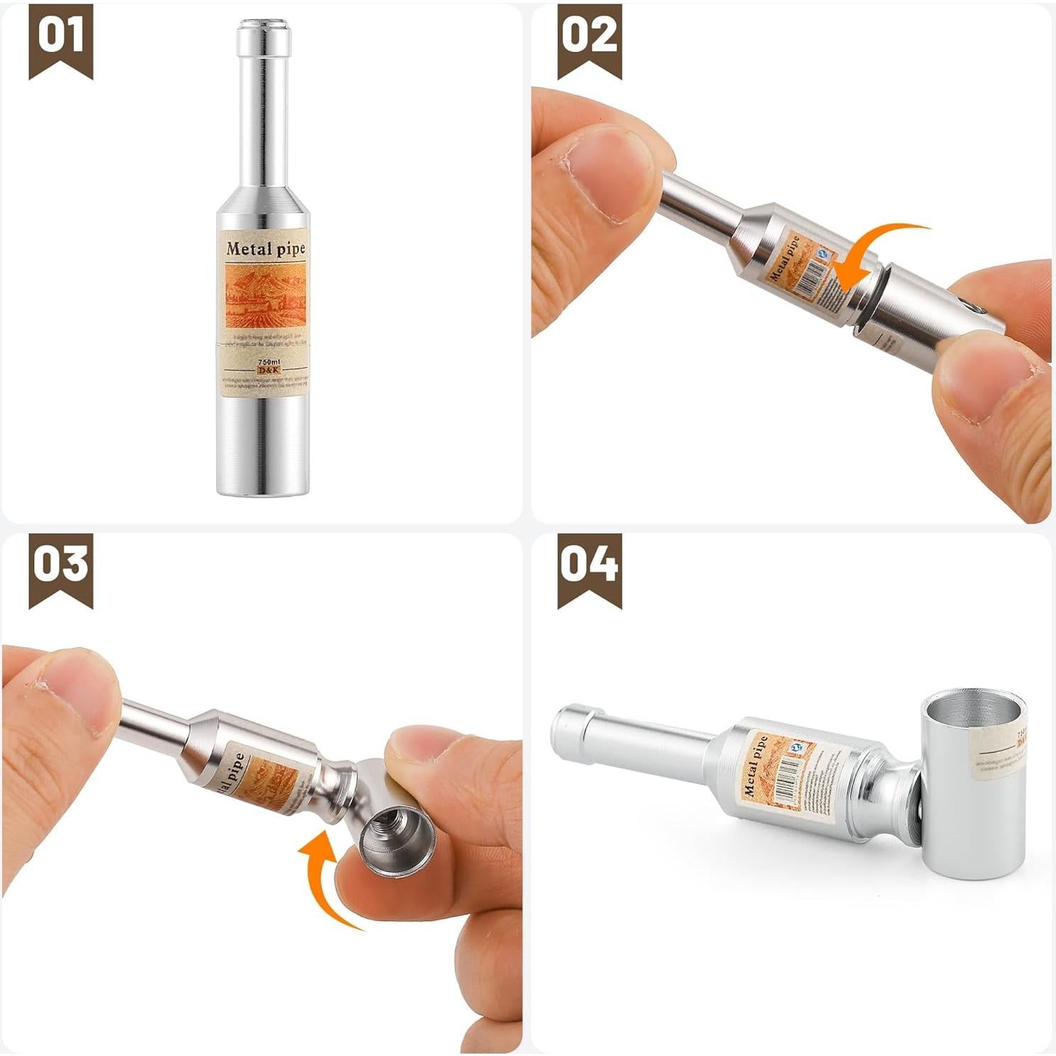 Juego de Pipas de Tabaco Sivanpa 3PCS - Diseño Botella, Colores Vibrantes