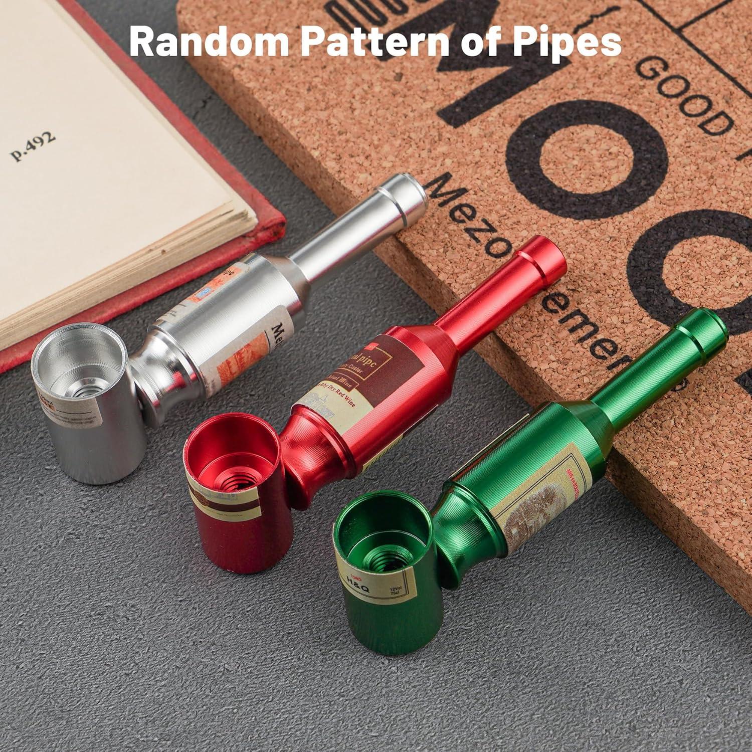 Juego de Pipas de Tabaco Sivanpa 3PCS - Diseño Botella, Colores Vibrantes