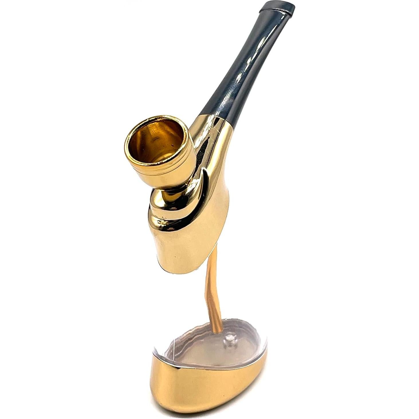 Hookah Mini Portátil HENGDA Dorado con Accesorios