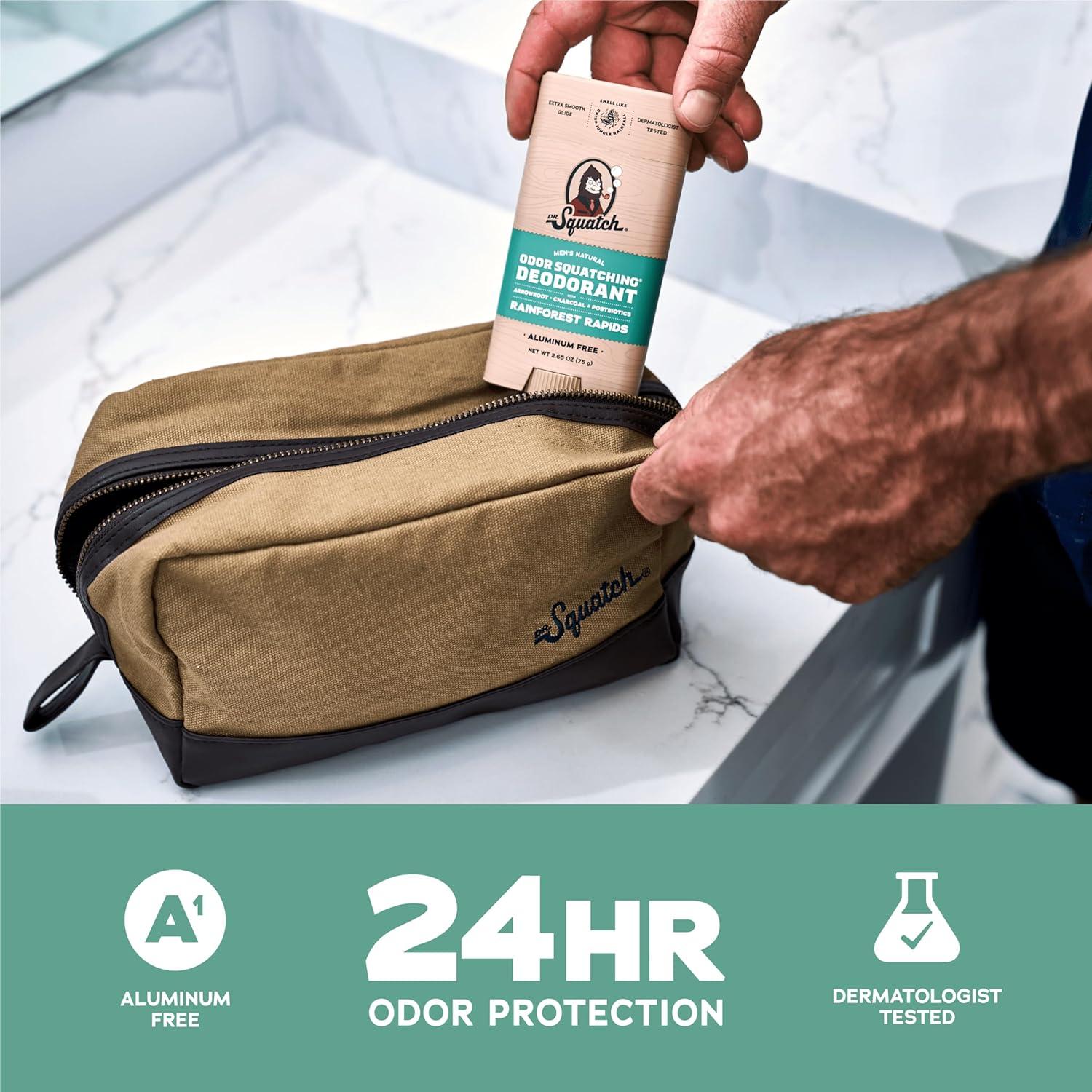 Desodorante Natural Dr. Squatch para Hombres - Rápidos del Bosque Lluvioso - 3 Pack 75g