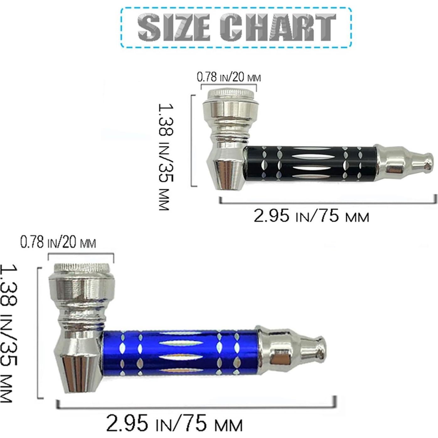 2pc Short Metal Tobacco Pipes With Pipe Scraper Set, 3 inch Smoking Pipe Accessories Kit