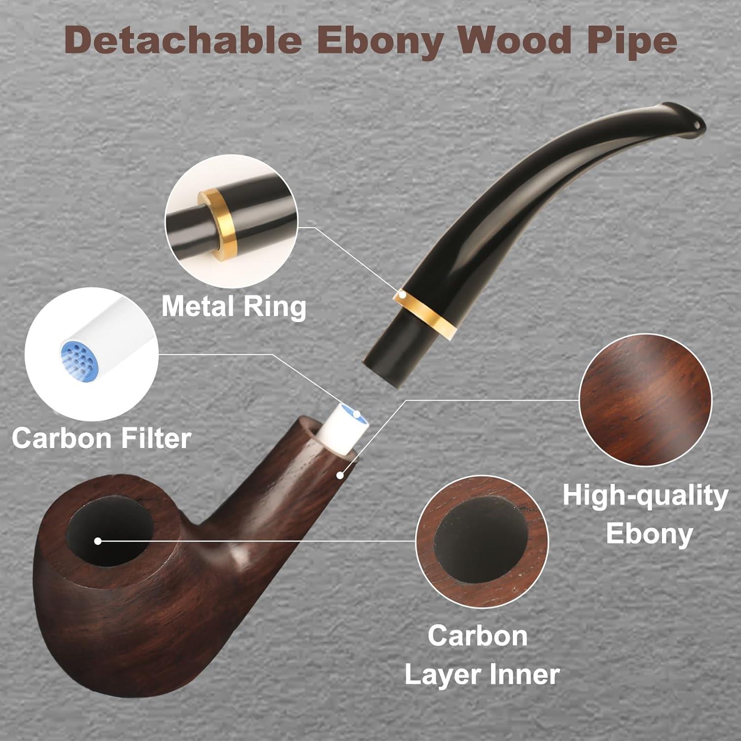 Juego de Pipas de Tabaco Sivaopa Ébano Hechas a Mano