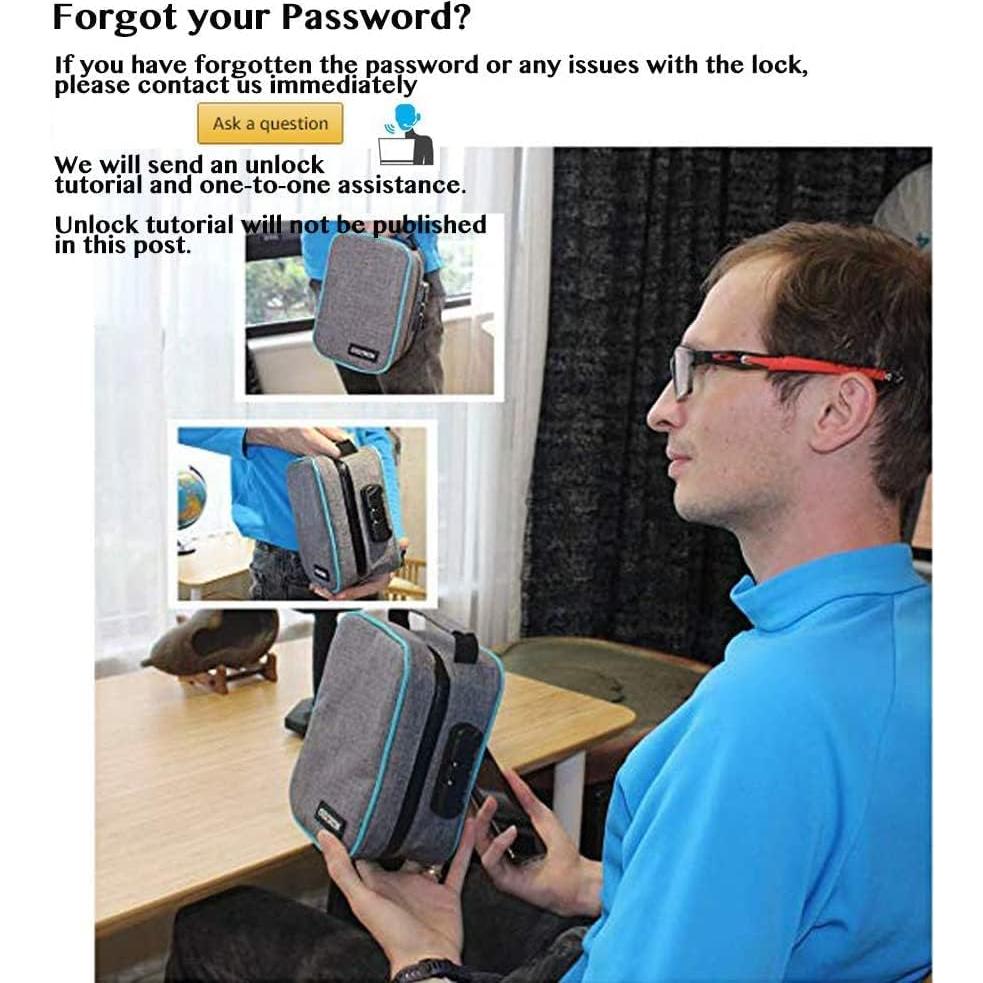 Bolsa a Prueba de Olores OZCHIN con Cerradura 21.5x14x11cm