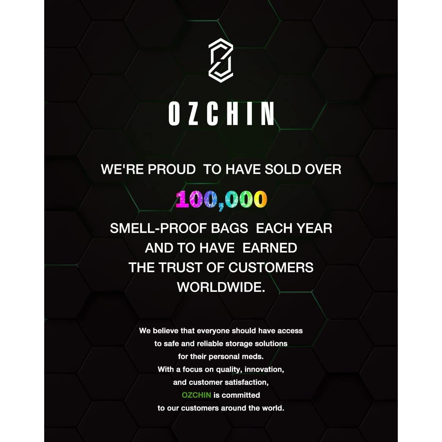 Bolsa a Prueba de Olores OZCHIN con Cerradura 21.5x14x11cm