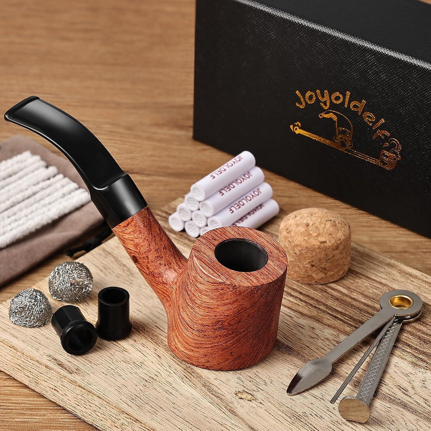 Juego de Pipas de Tabaco Joyoldelf Madera de Rosa con Accesorios