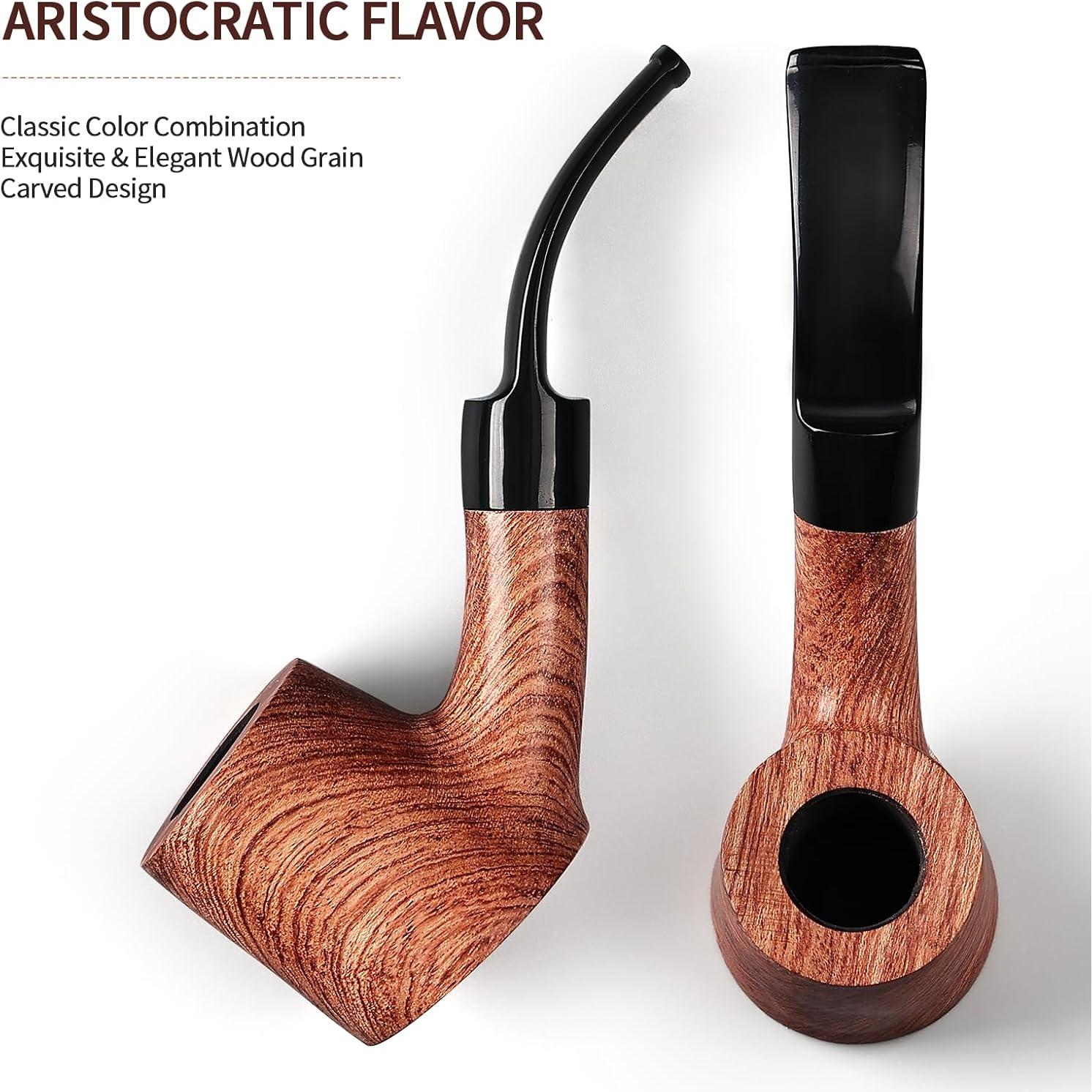 Juego de Pipas de Tabaco Joyoldelf Madera de Rosa con Accesorios