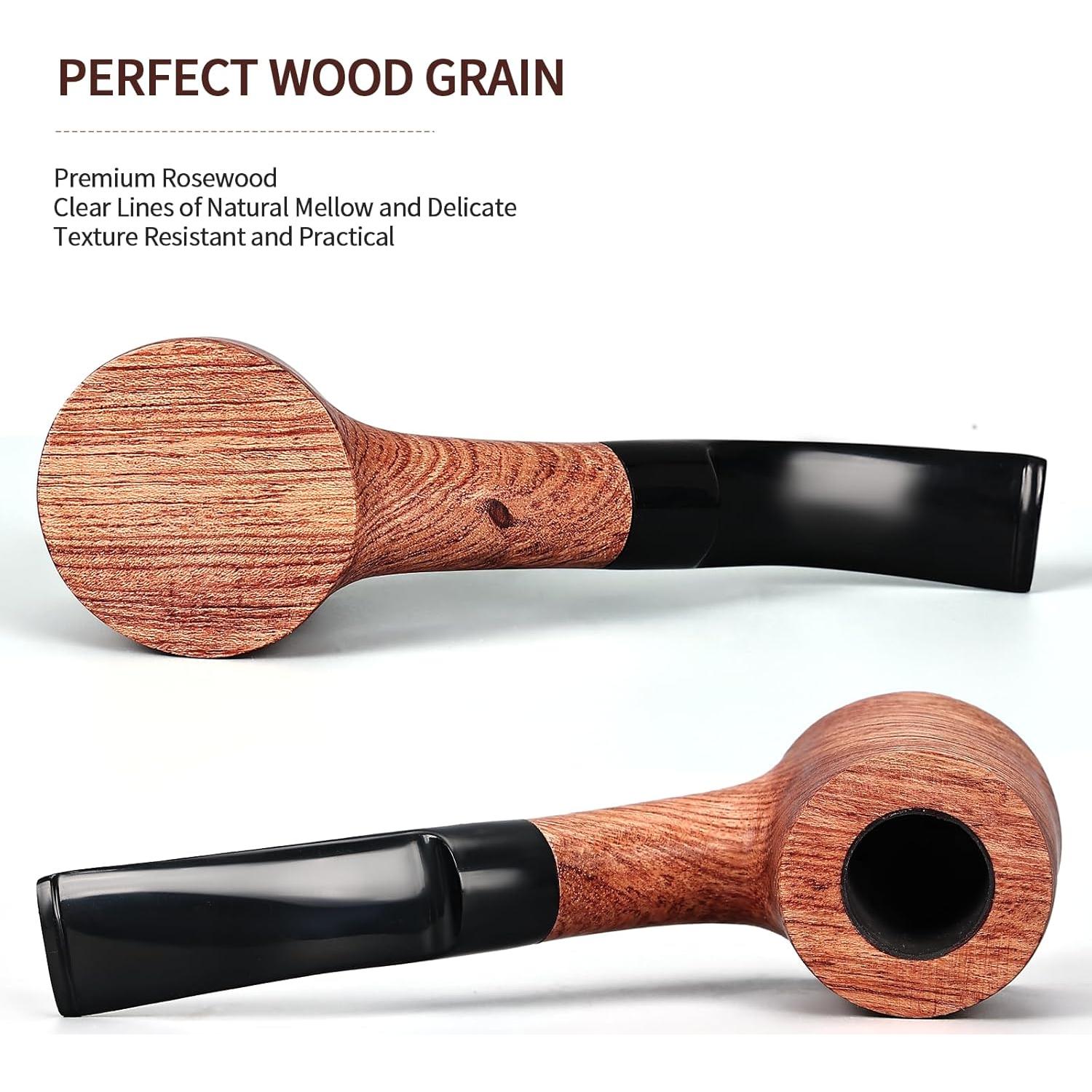 Juego de Pipas de Tabaco Joyoldelf Madera de Rosa con Accesorios