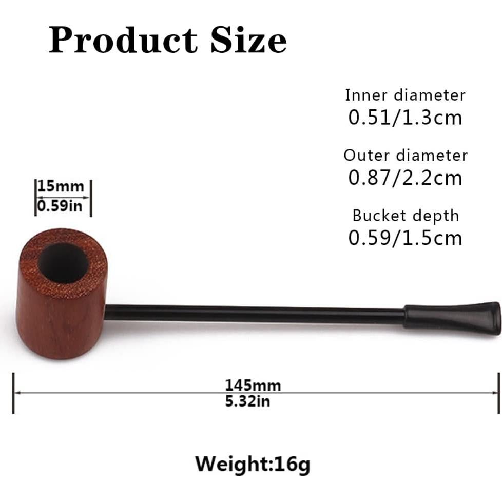 Pipa de Tabaco JiathreeJ de Madera y Acrílico 14.5 cm