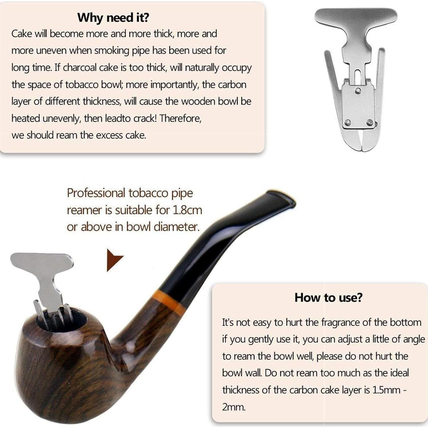 Pipa de Tabaco Joyoldelf Ébano con Accesorios y Bolsa