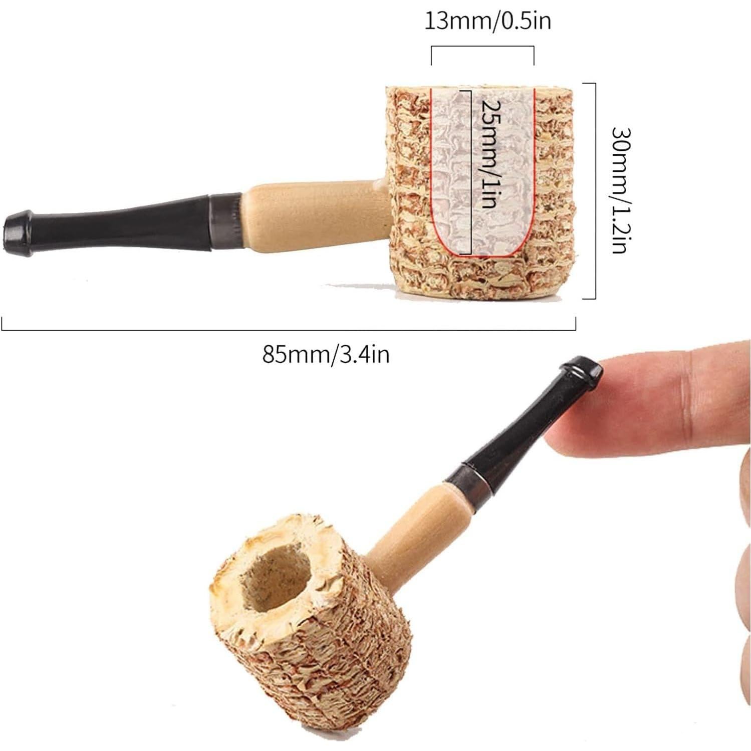 Juego de 5 pipas de maíz natural Wdcfxy para práctica