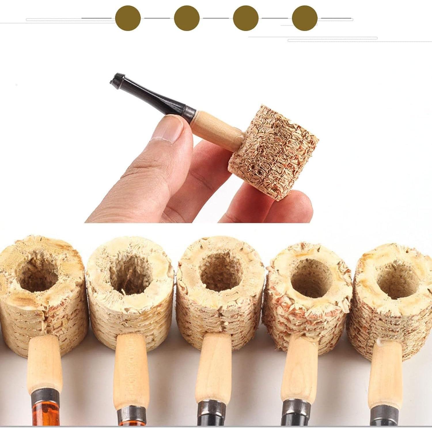 Juego de 5 pipas de maíz natural Wdcfxy para práctica