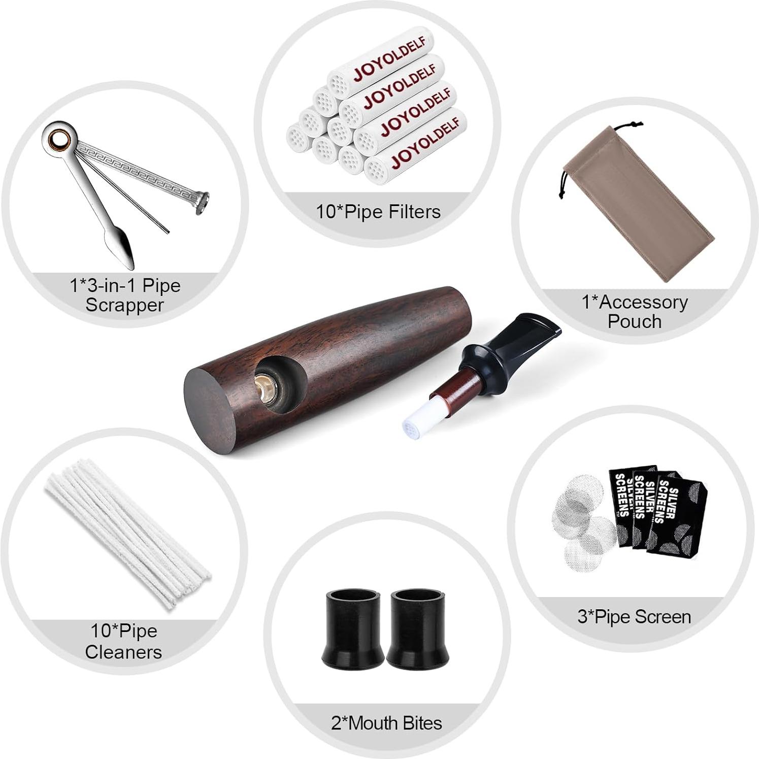 Juego de Pipas de Tabaco Joyoldelf Ébano - Kit de Inicio