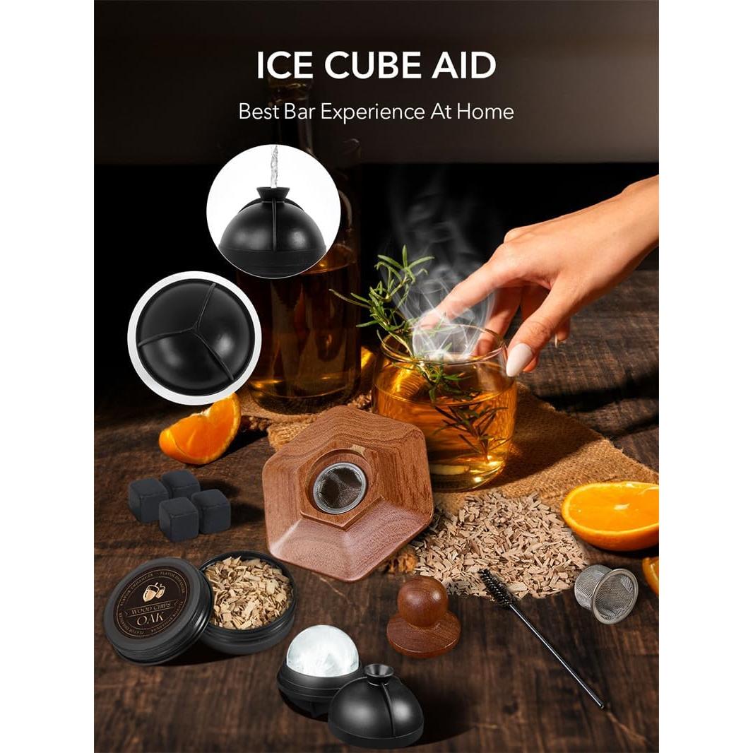 Kit de Ahumador de Whisky 23 Piezas CAMKEY con Chips de Madera