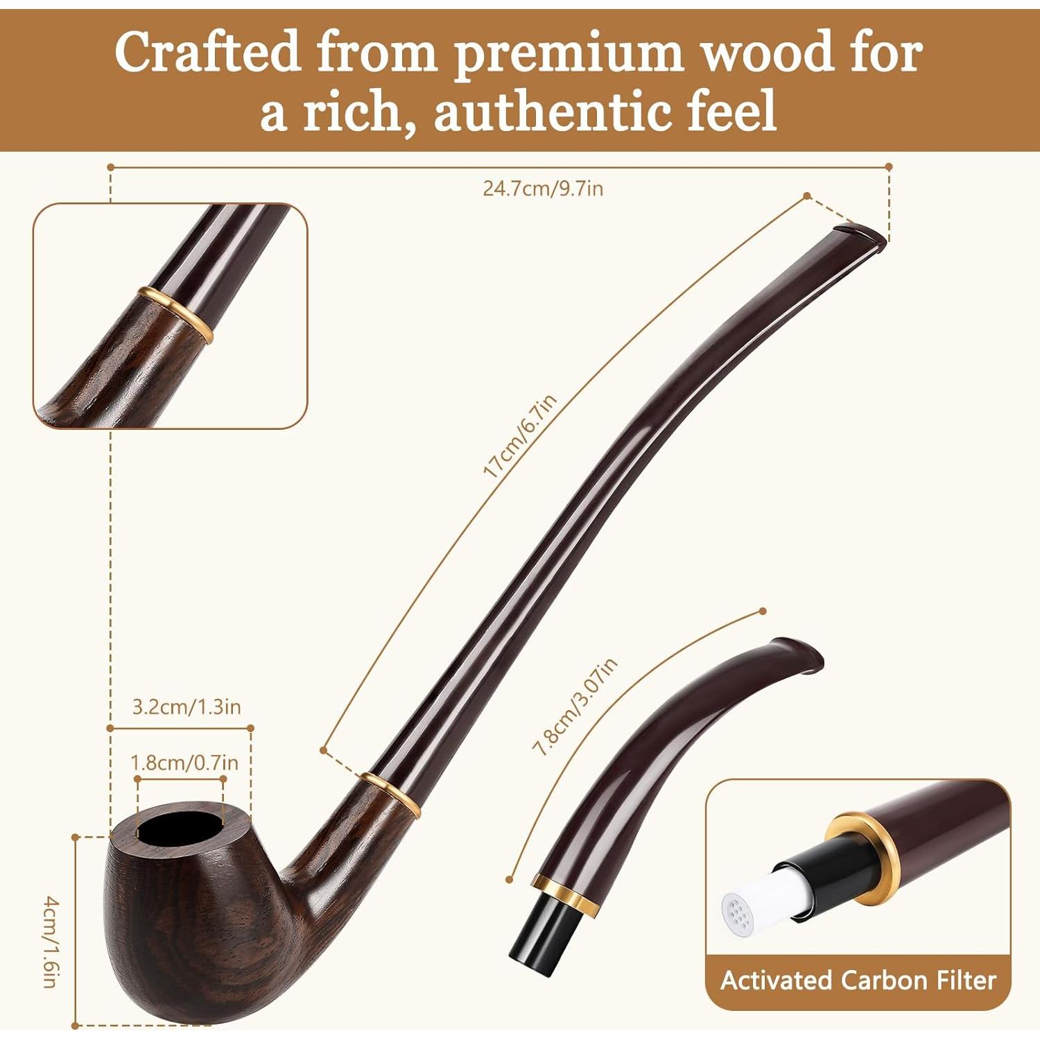 Juego de Pipas de Tabaco Obetis - Ébano Premium con Accesorios