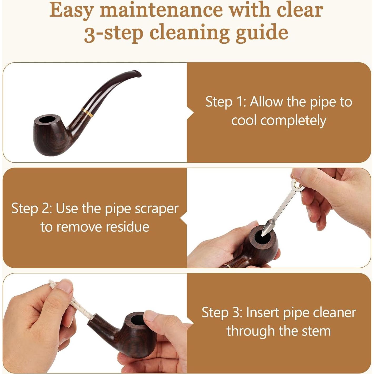 Juego de Pipas de Tabaco Obetis - Ébano Premium con Accesorios