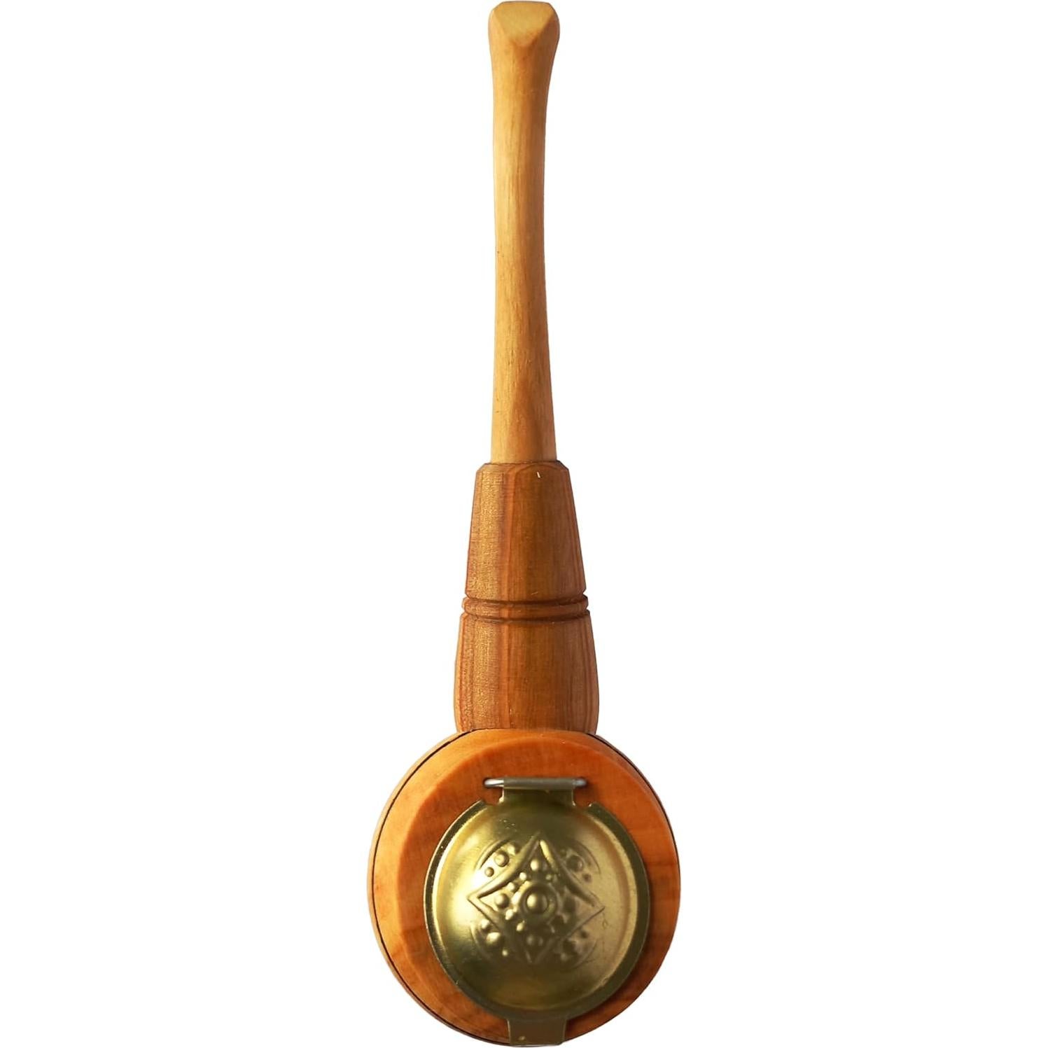 Pipa de Tabaco Ulleo de Madera de Cereza Hecha a Mano 17 cm