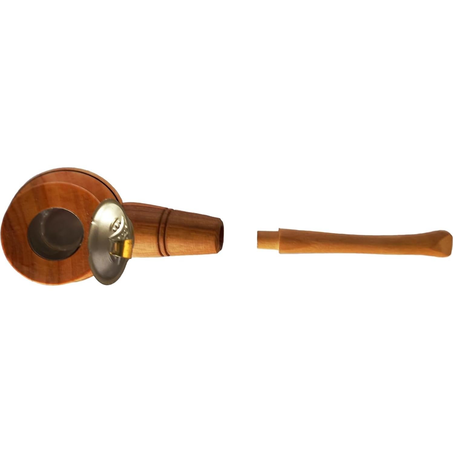 Pipa de Tabaco Ulleo de Madera de Cereza Hecha a Mano 17 cm