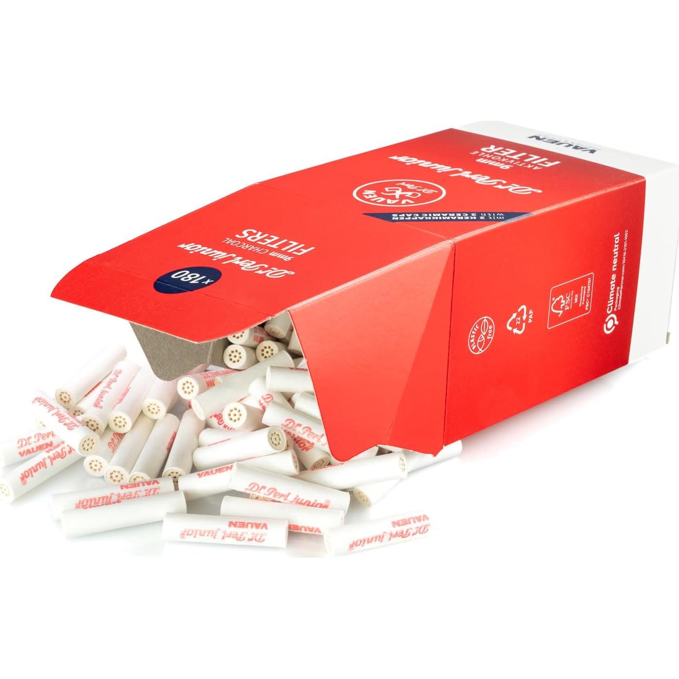 Filtros de Tubo Dr. Perl Junior 180 Filtros 9mm Carbón Activado