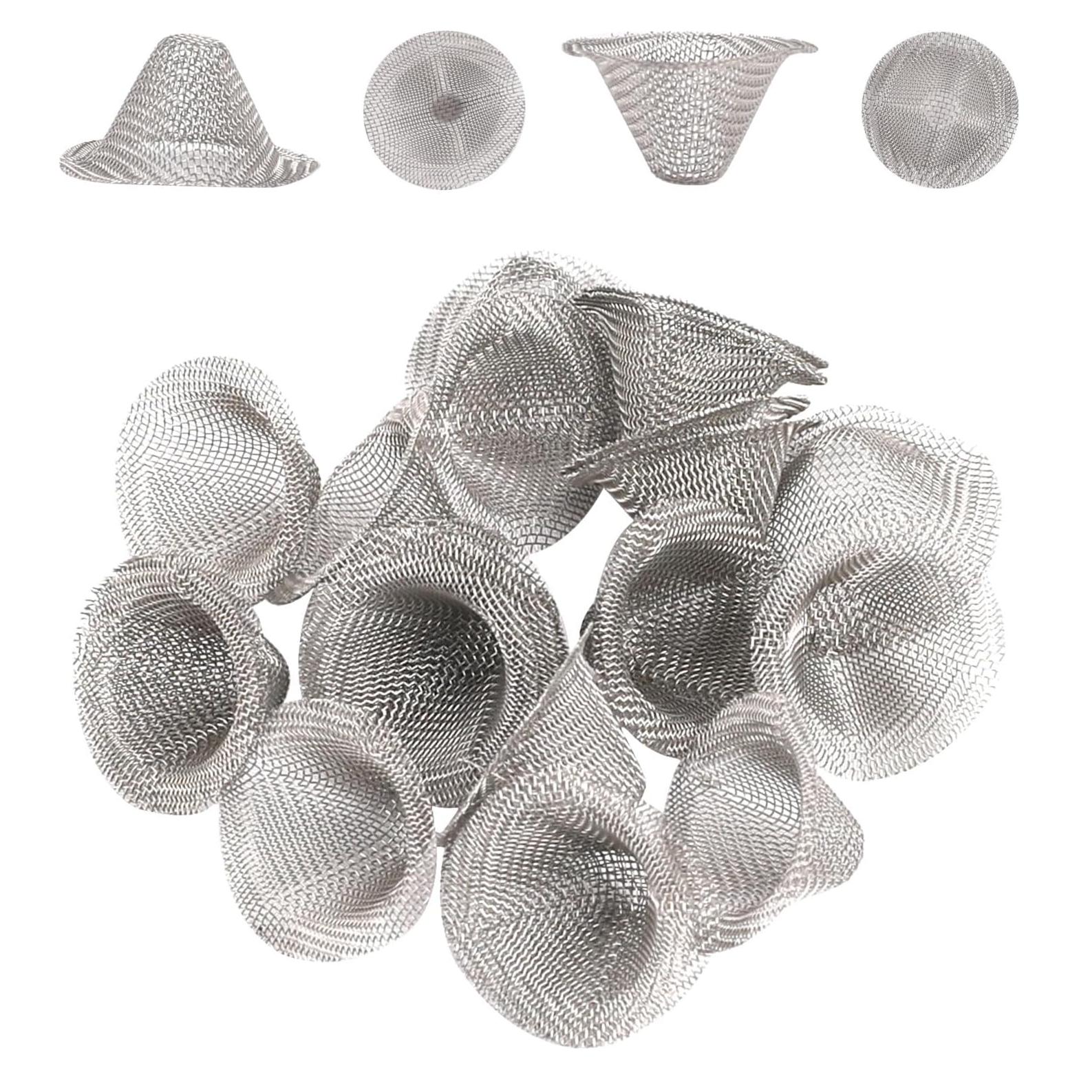 40 Filtros de Pantalla Cónica Acero Inoxidable MOZEAT 0.5 cm