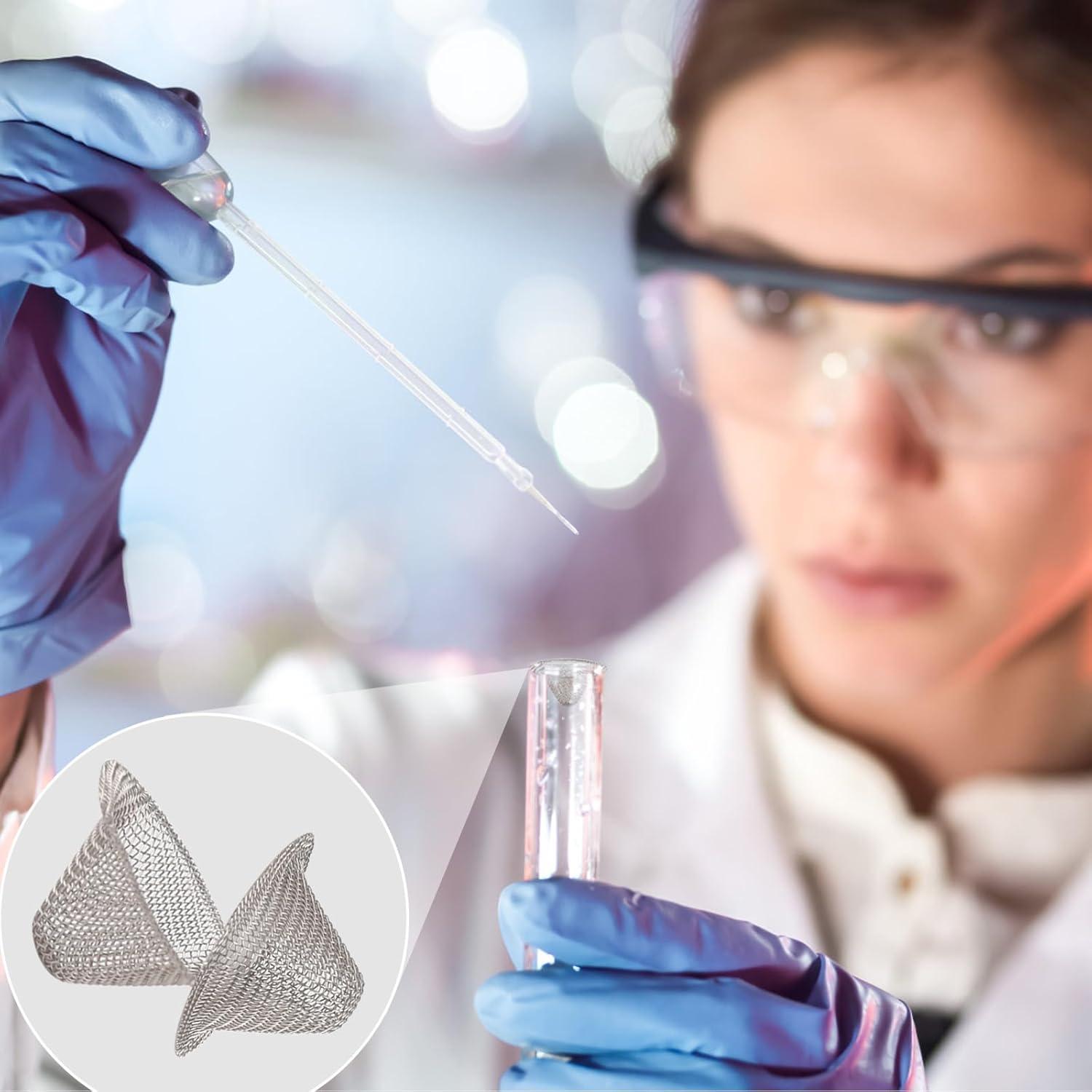 40 Filtros de Pantalla Cónica Acero Inoxidable MOZEAT 0.5 cm