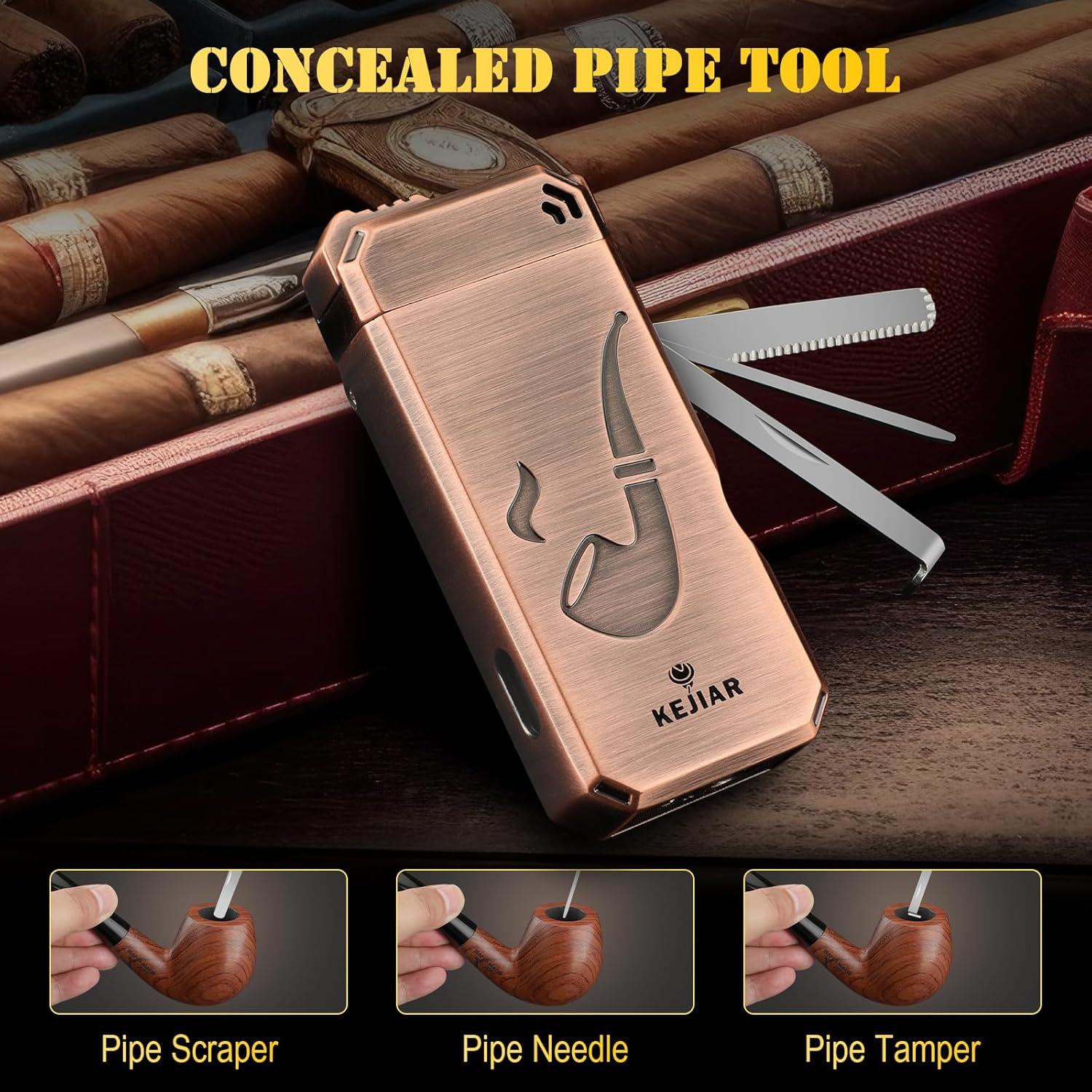 Encendedor de Butano KEJIAR 4 en 1 con Soporte y Accesorios